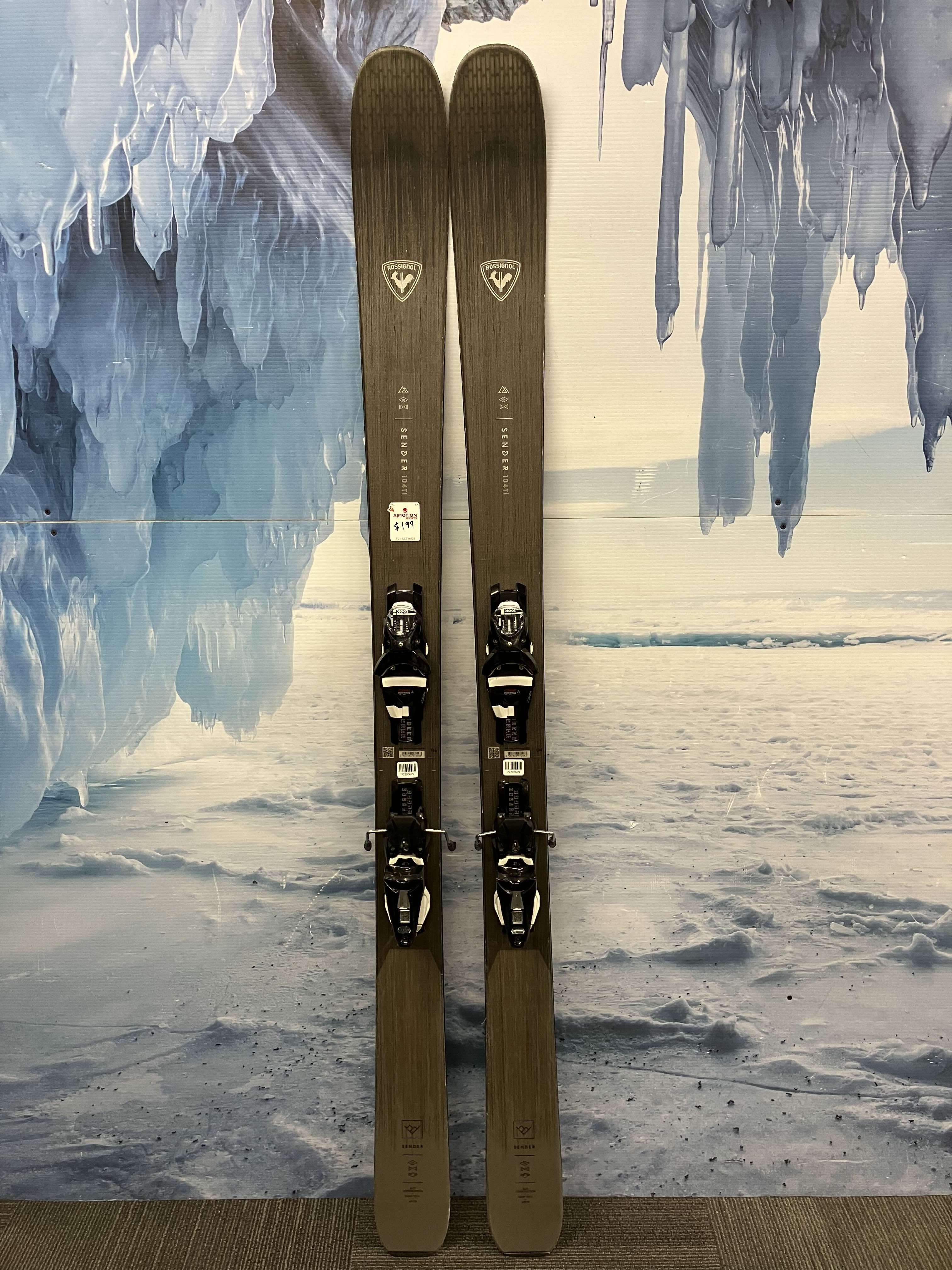 Used Rossignol Sender 104 TI 186cm Skis w/ Look 12 Demo Bindings