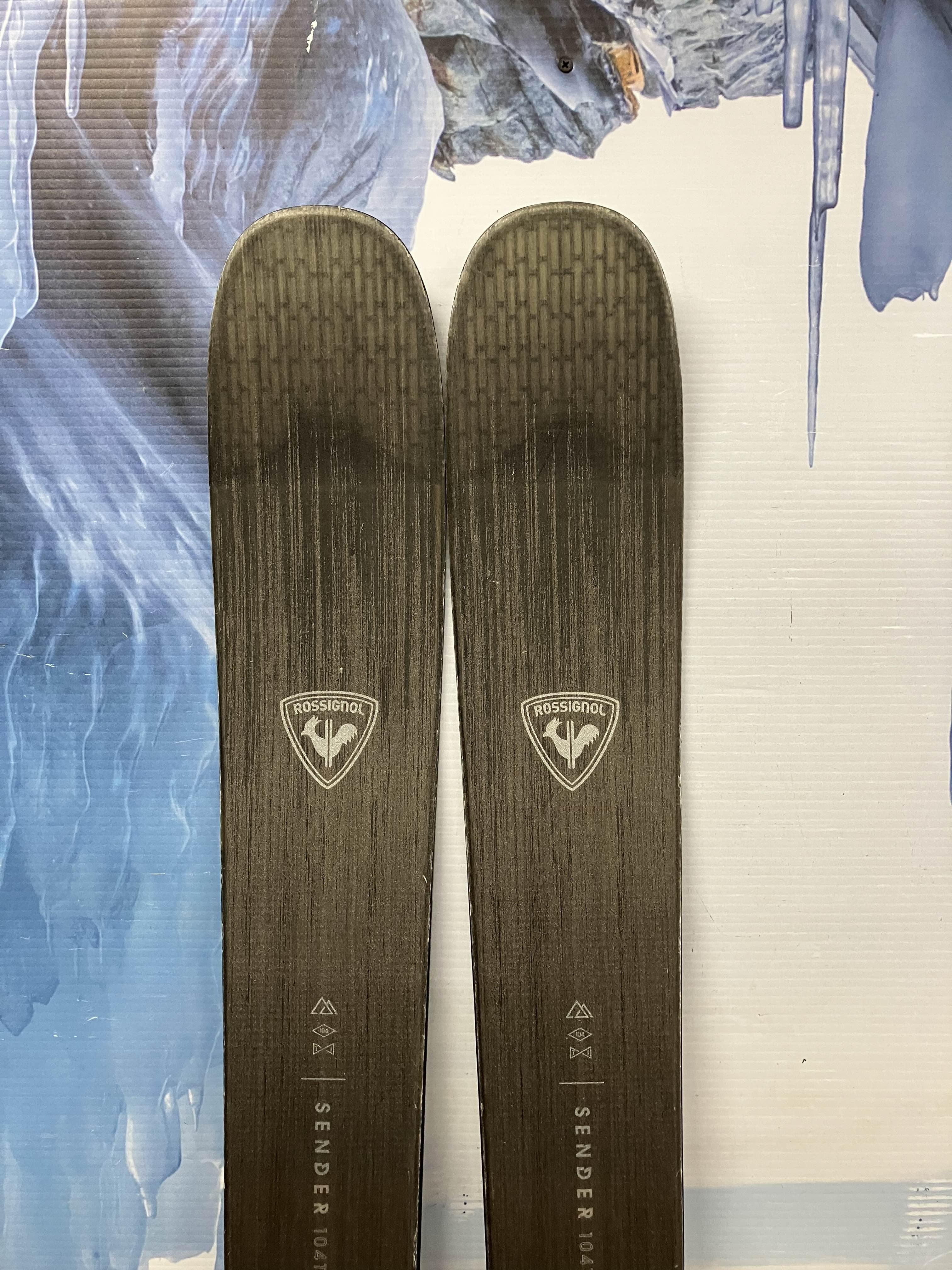 Used Rossignol Sender 104 TI 186cm Skis w/ Look 12 Demo Bindings