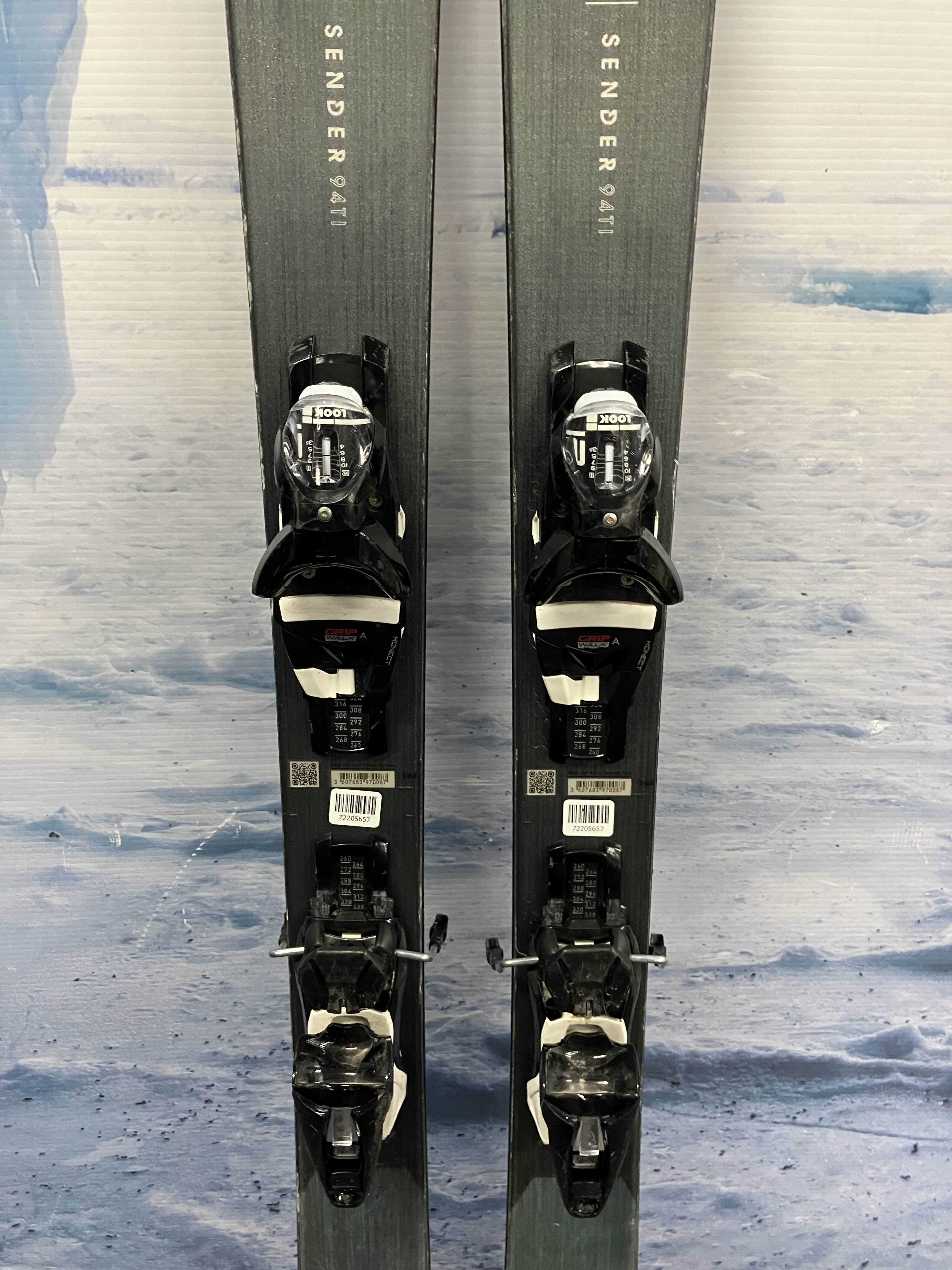 Used Rossignol Sender 94 TI 164cm Skis w/ Look 12 Demo Bindings
