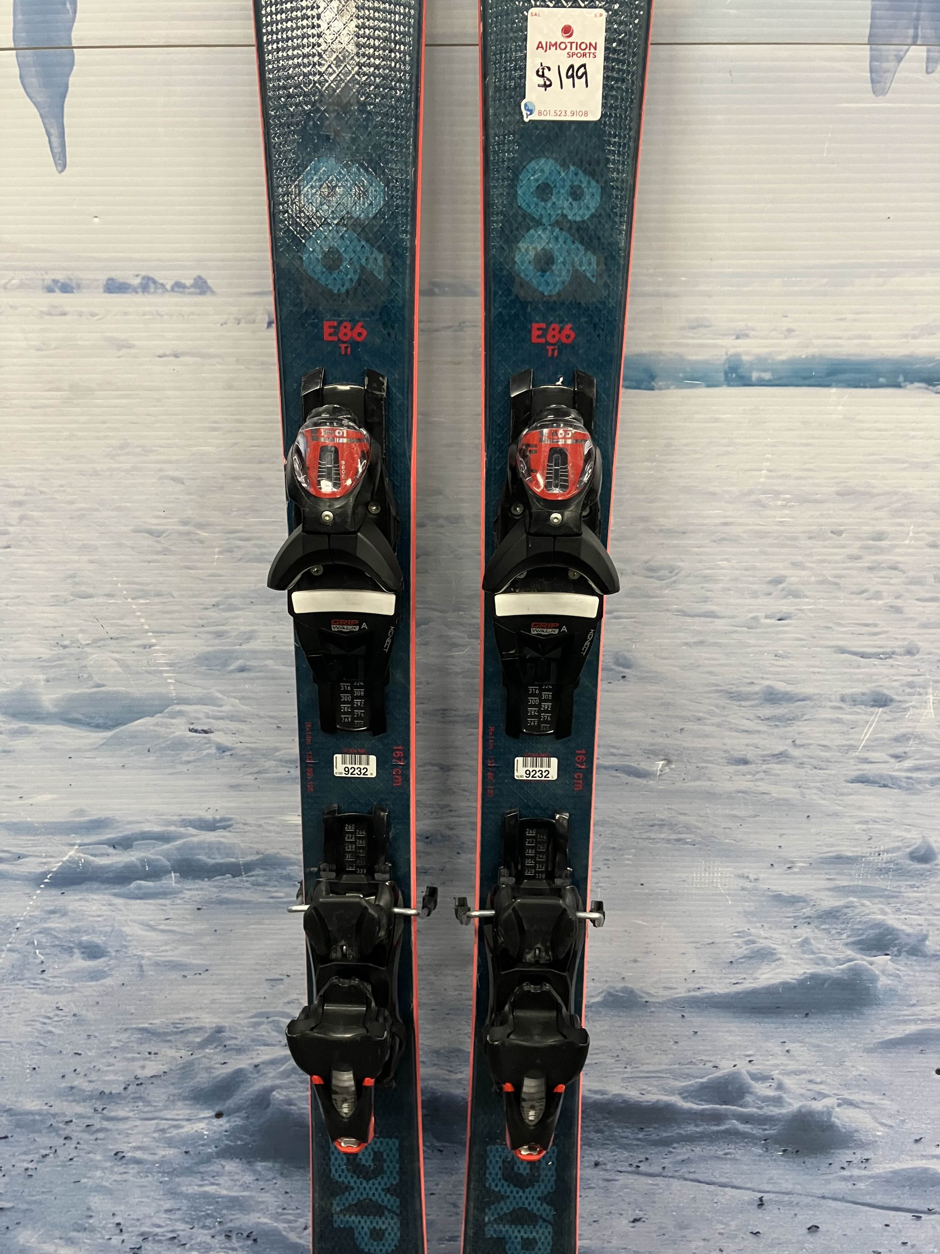 Used Rossignol Experience 86 Ti 167cm Skis w/ Look 14 Demo Bindings