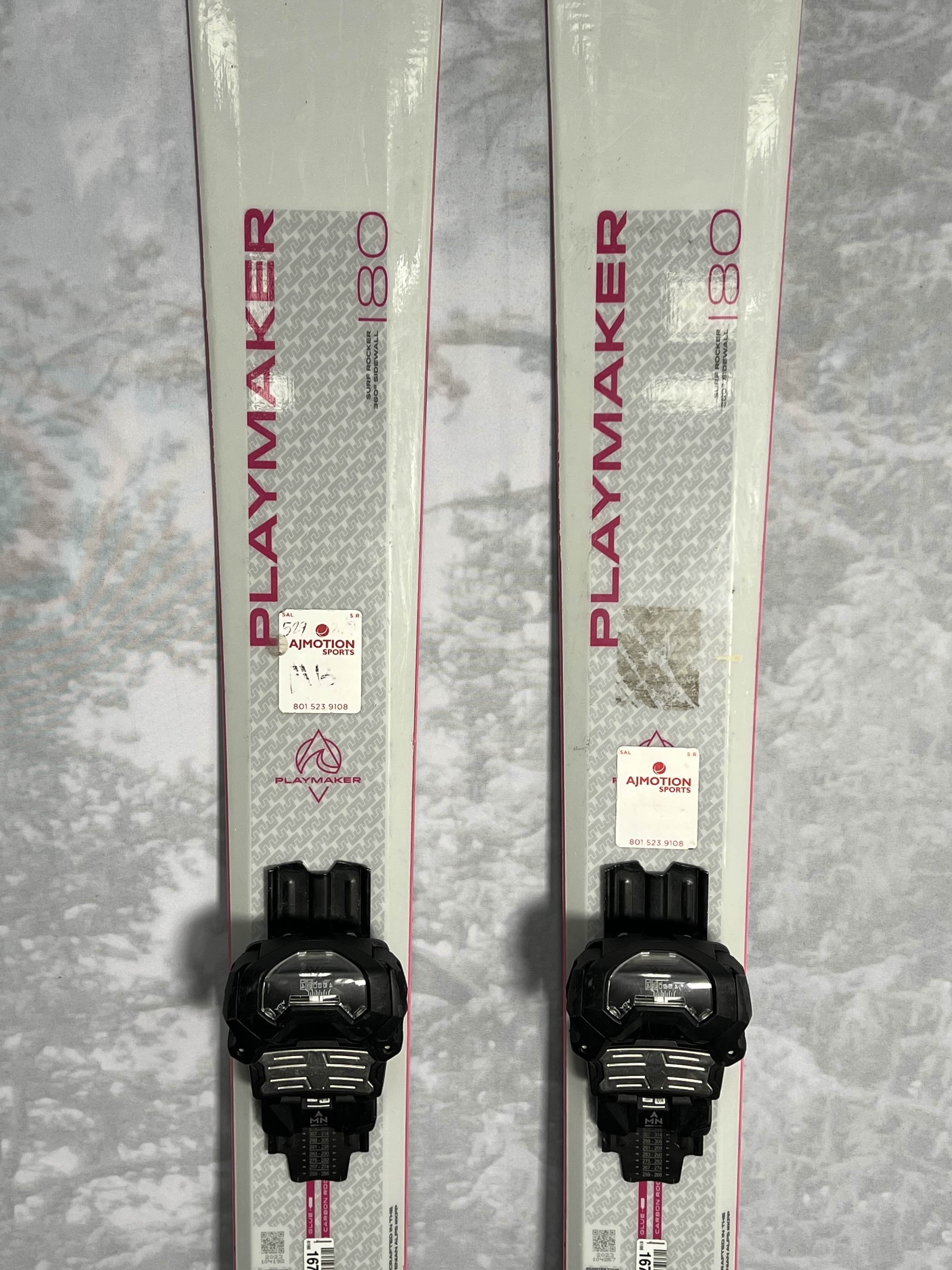 Lightly used Elan Playmaker 101 -180 cm Skis w/ Tyrolla Attack 14