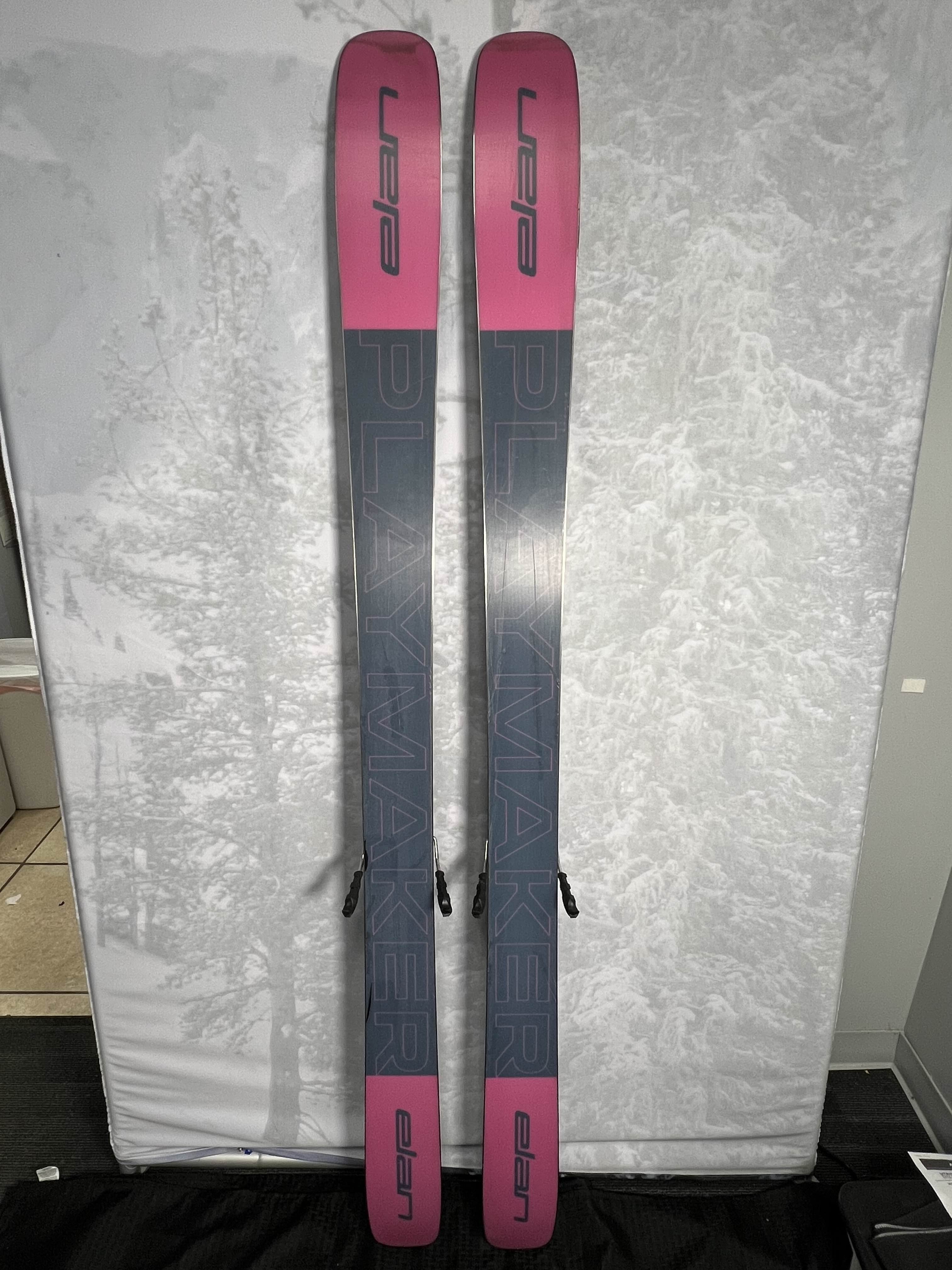 Lightly used Elan Playmaker 101 -180 cm Skis w/ Tyrolla Attack 14