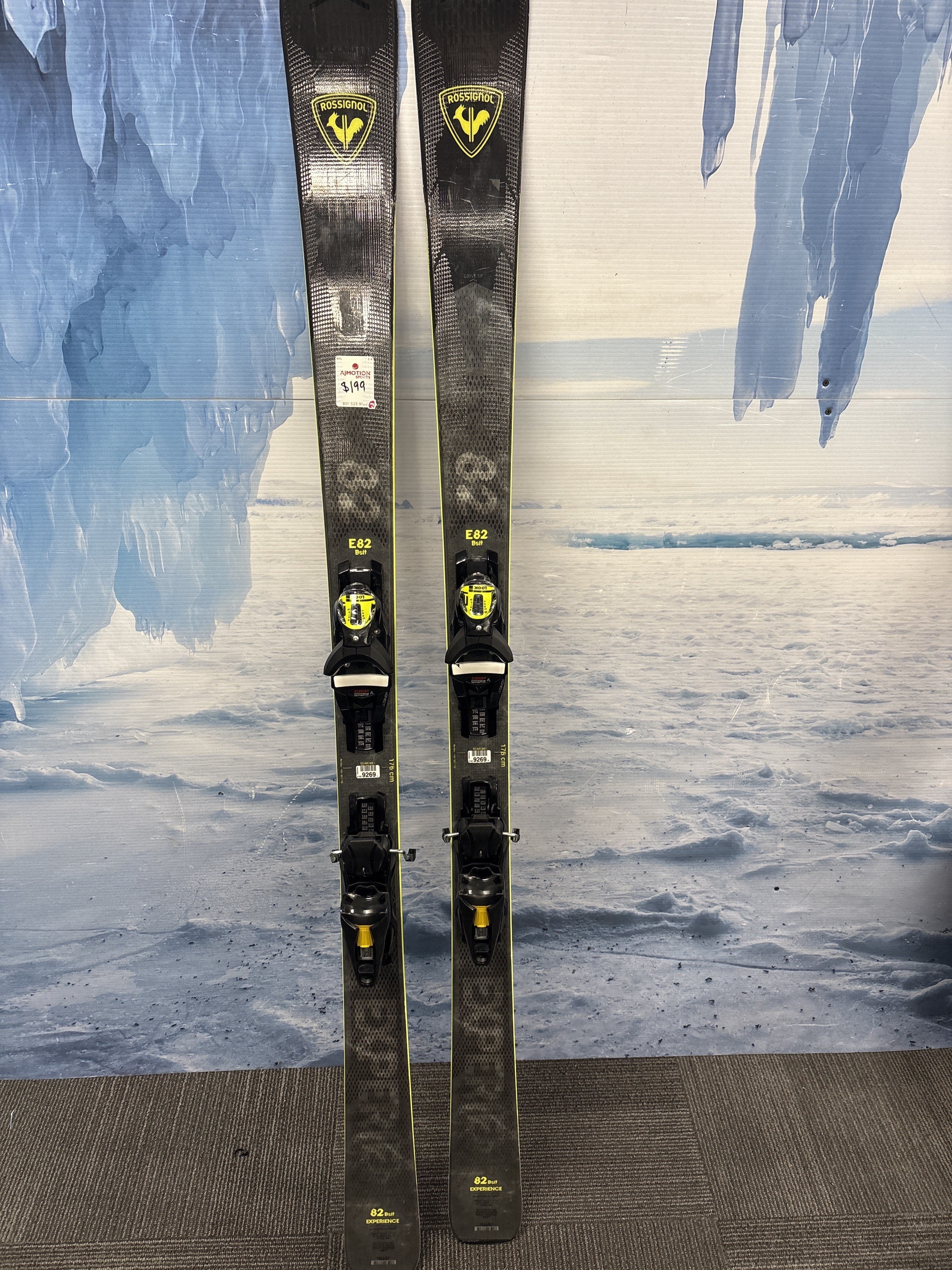 Used Rossignol 82 Basalt Ski - 176 CM W/ Look NX 12 Demo Binding