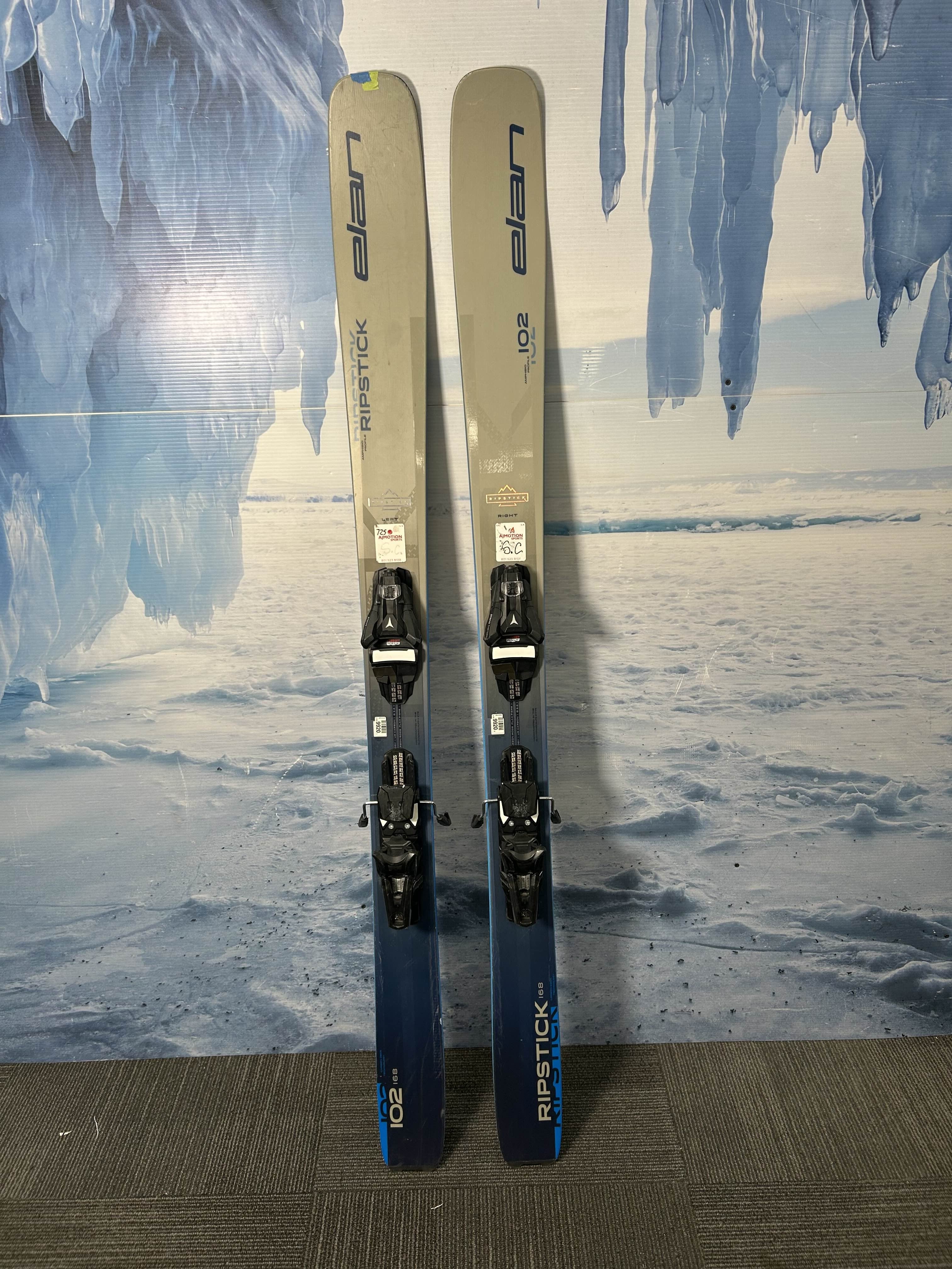 Used Elan Ripstick 102 2025 Skis 168cm w/ Atomic Strive 13 GW Demo Bindings