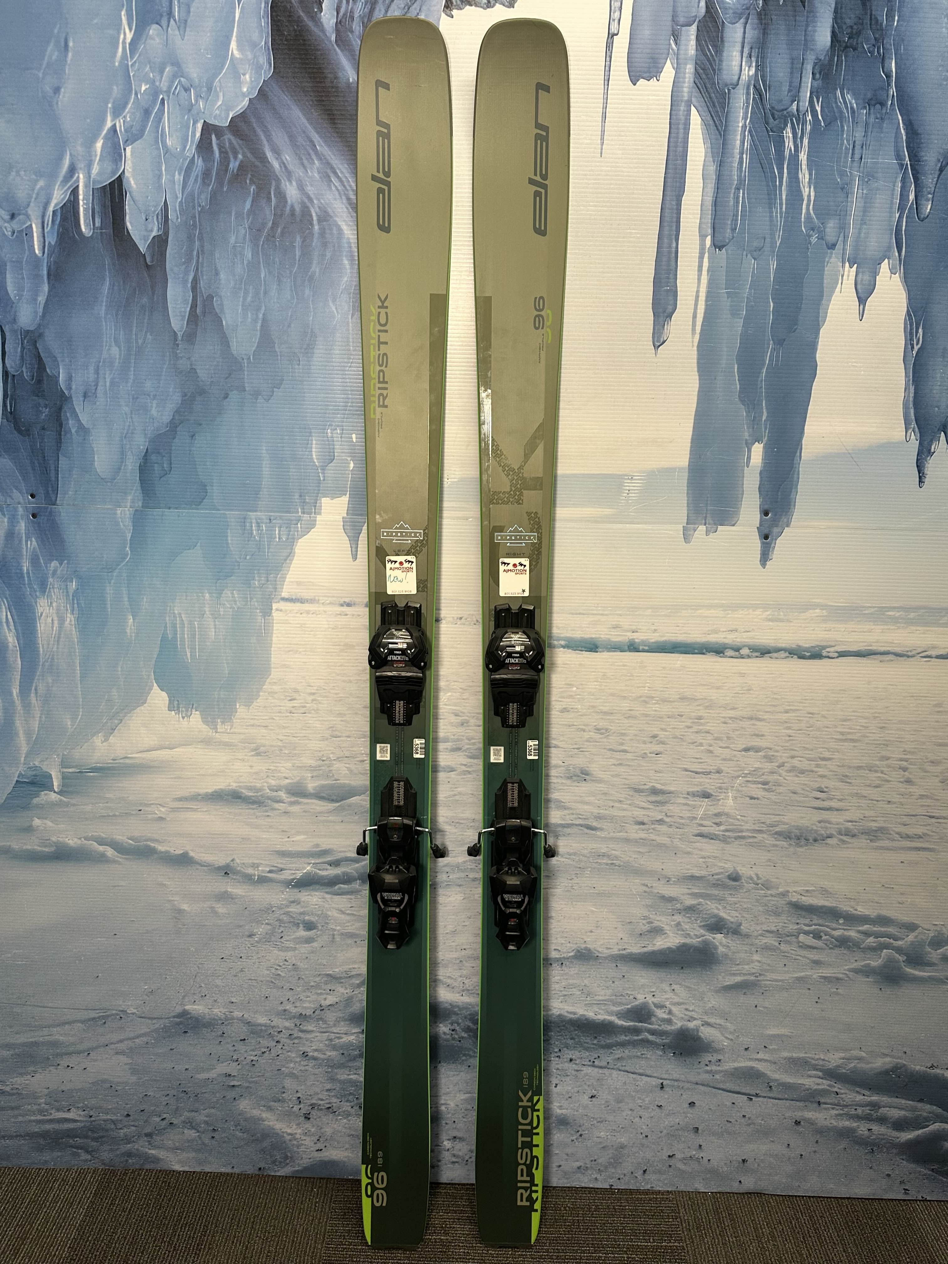 Very Lightly Used Elan Ripstick 189cm w/ Tyrolia Attack LYT13 GW Bindings