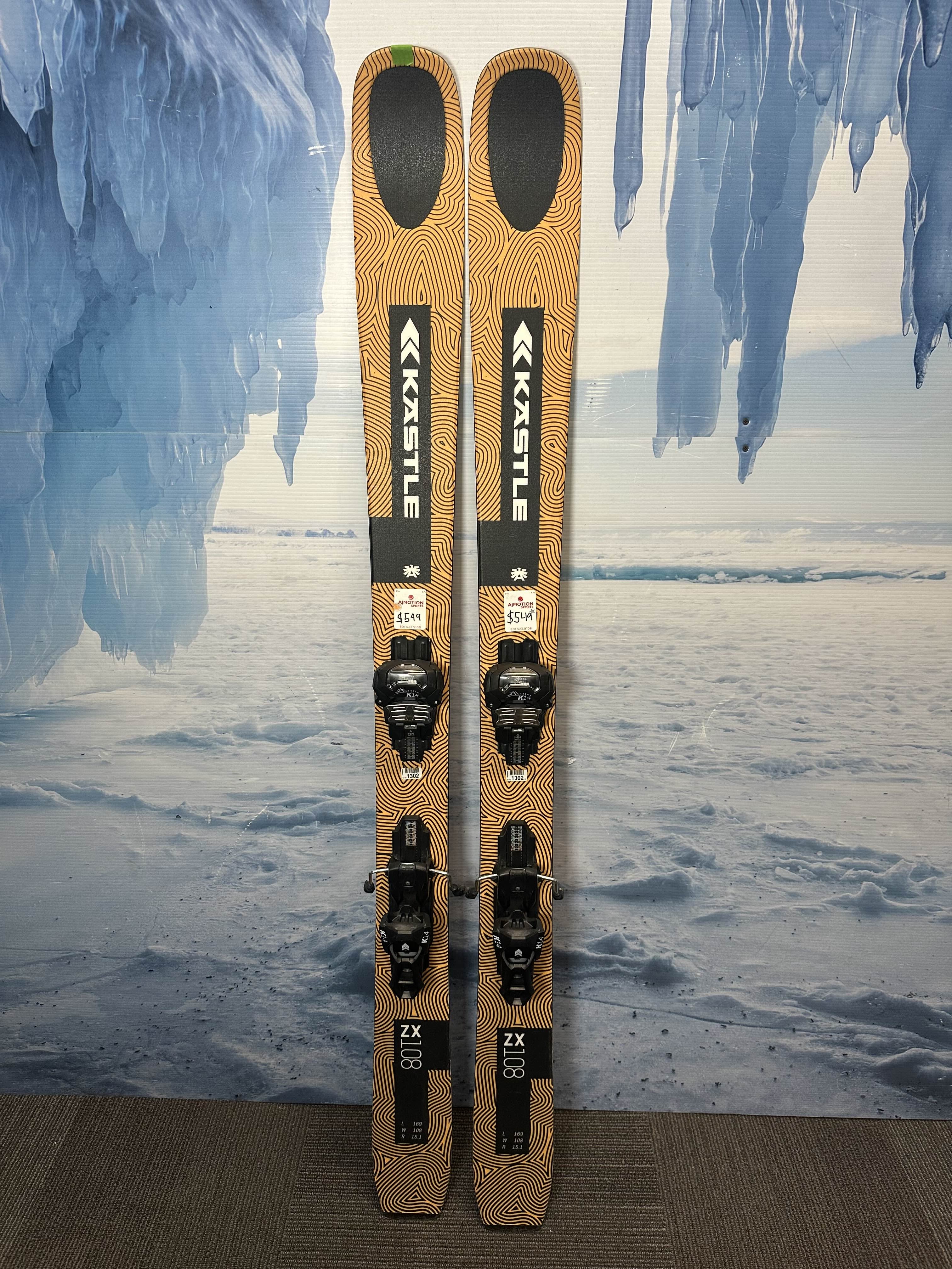Used Kastle ZX108 169cm W/ Kastle Attack K14 Adjustable bindings