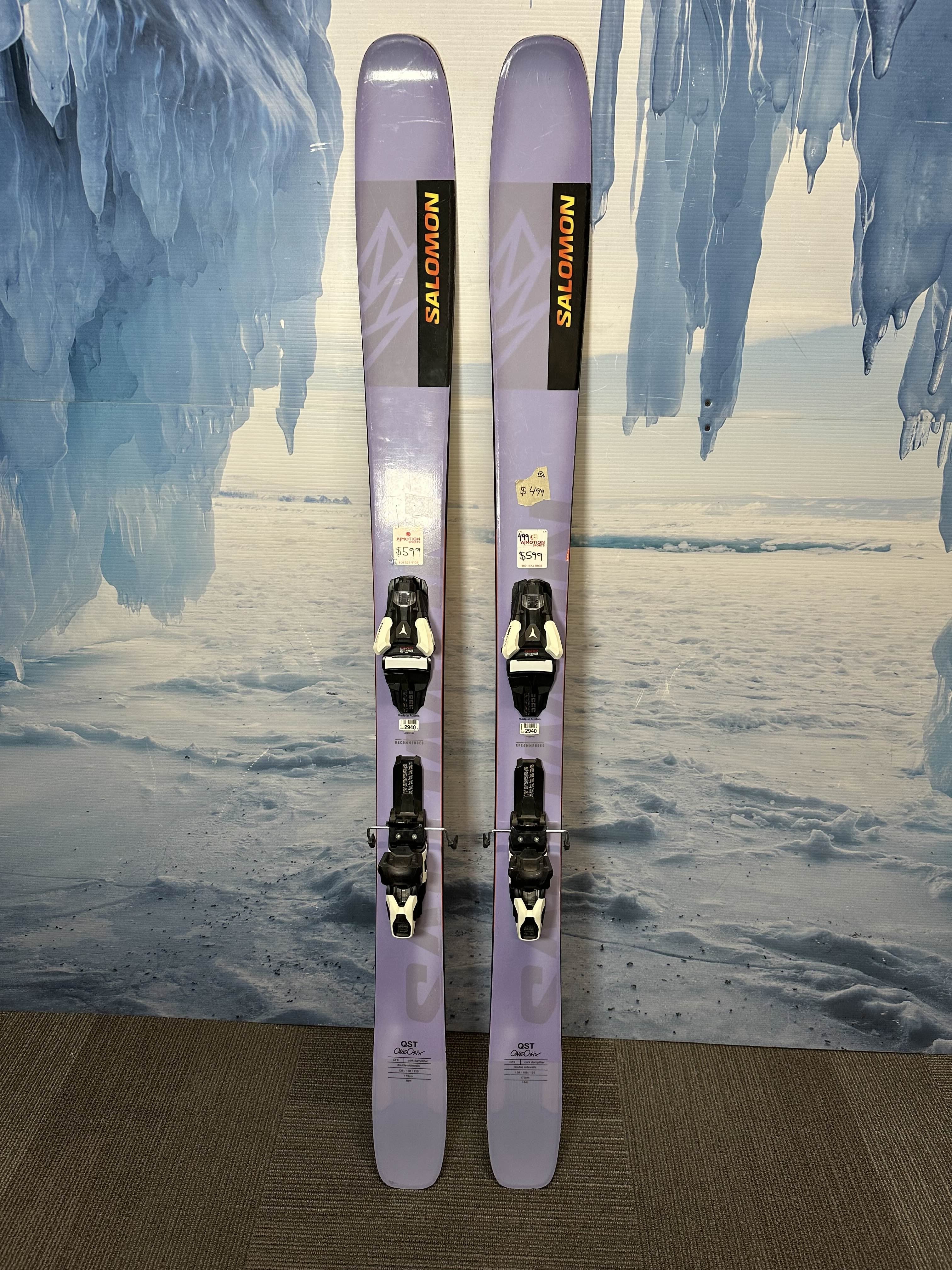 Used Salomon QST106 173cm w/Atomic Strive 11 GW Demo Bindings