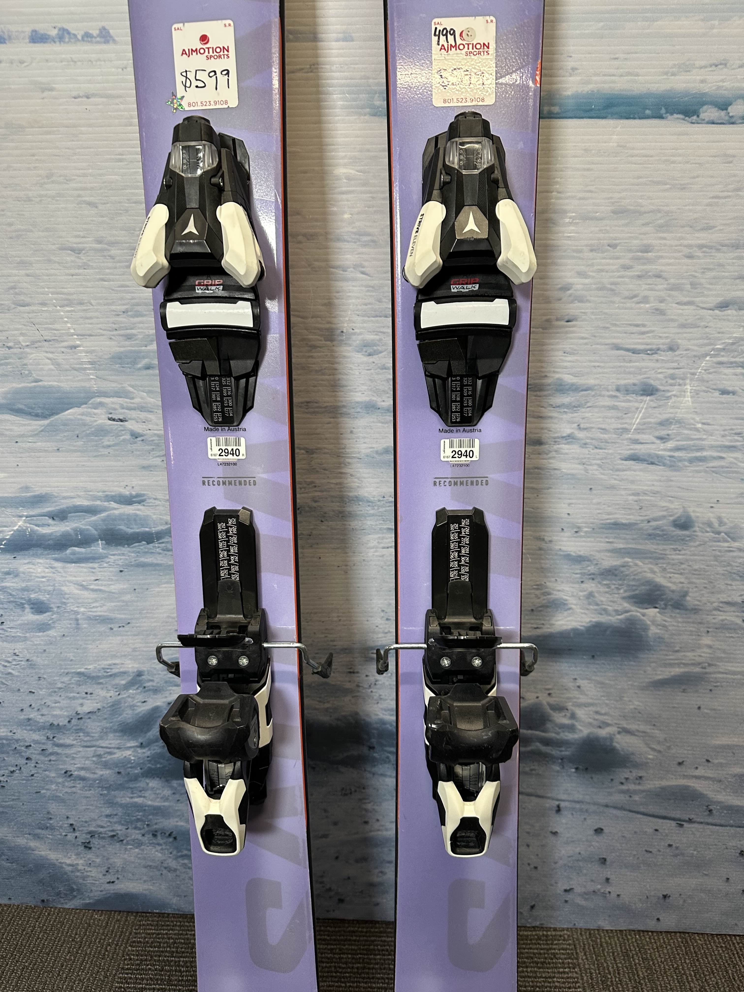 Used Salomon QST106 173cm w/Atomic Strive 11 GW Demo Bindings