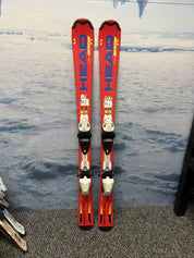 Used Head Supershape 117cm Jr Kids Skis w/ Tyrolia LRX 7.5 Demo Binding