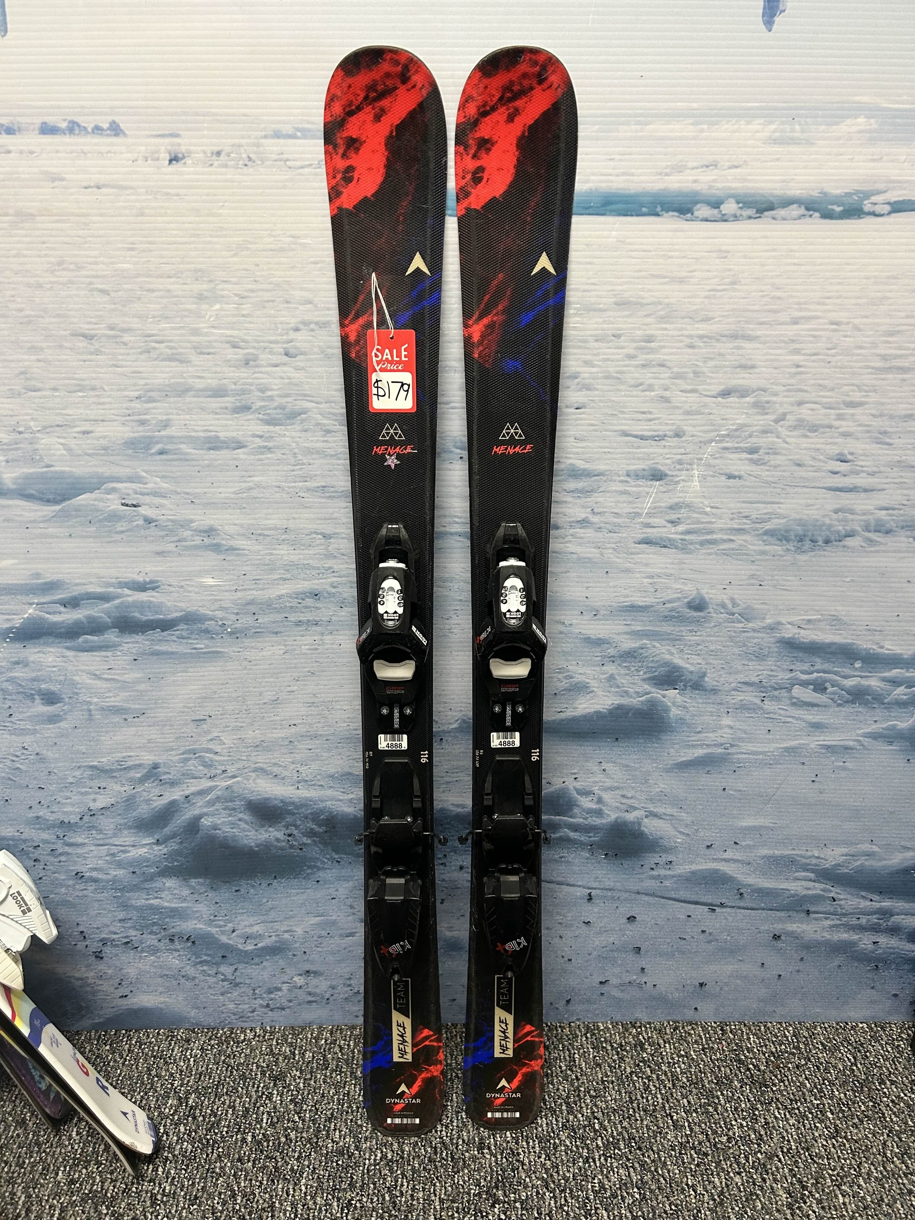 Used Dynastar Menace Team 116cm Jr Kids Skis w/ Look X4.5 GW Demo Binding