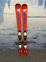 Used Head Supershape 127cm Jr Kids Skis w/ Tyrolia LRX 7.5 Demo Binding