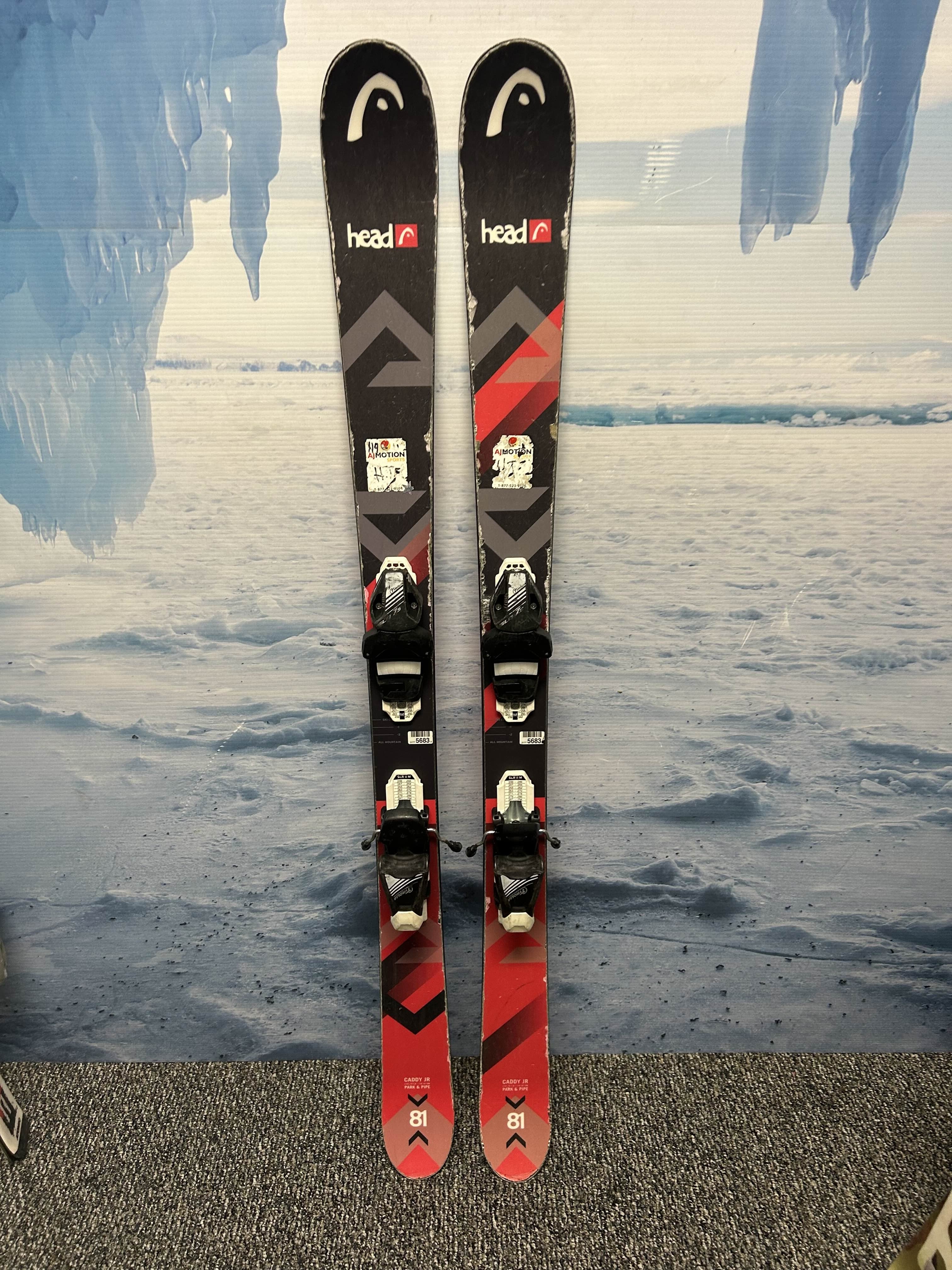 Used Head Caddy Jr. 141cm Jr Kids Skis w/ Tyrolia SLR 7.5 Demo Binding