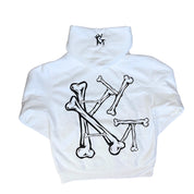 Kalamity Bone Hoodie White