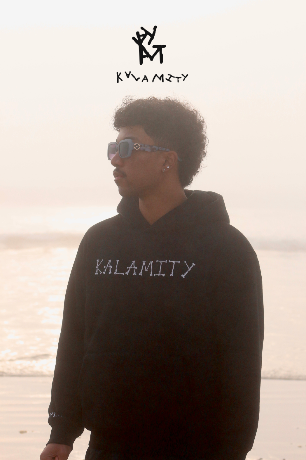 Kalamity Bone Hoodie Black