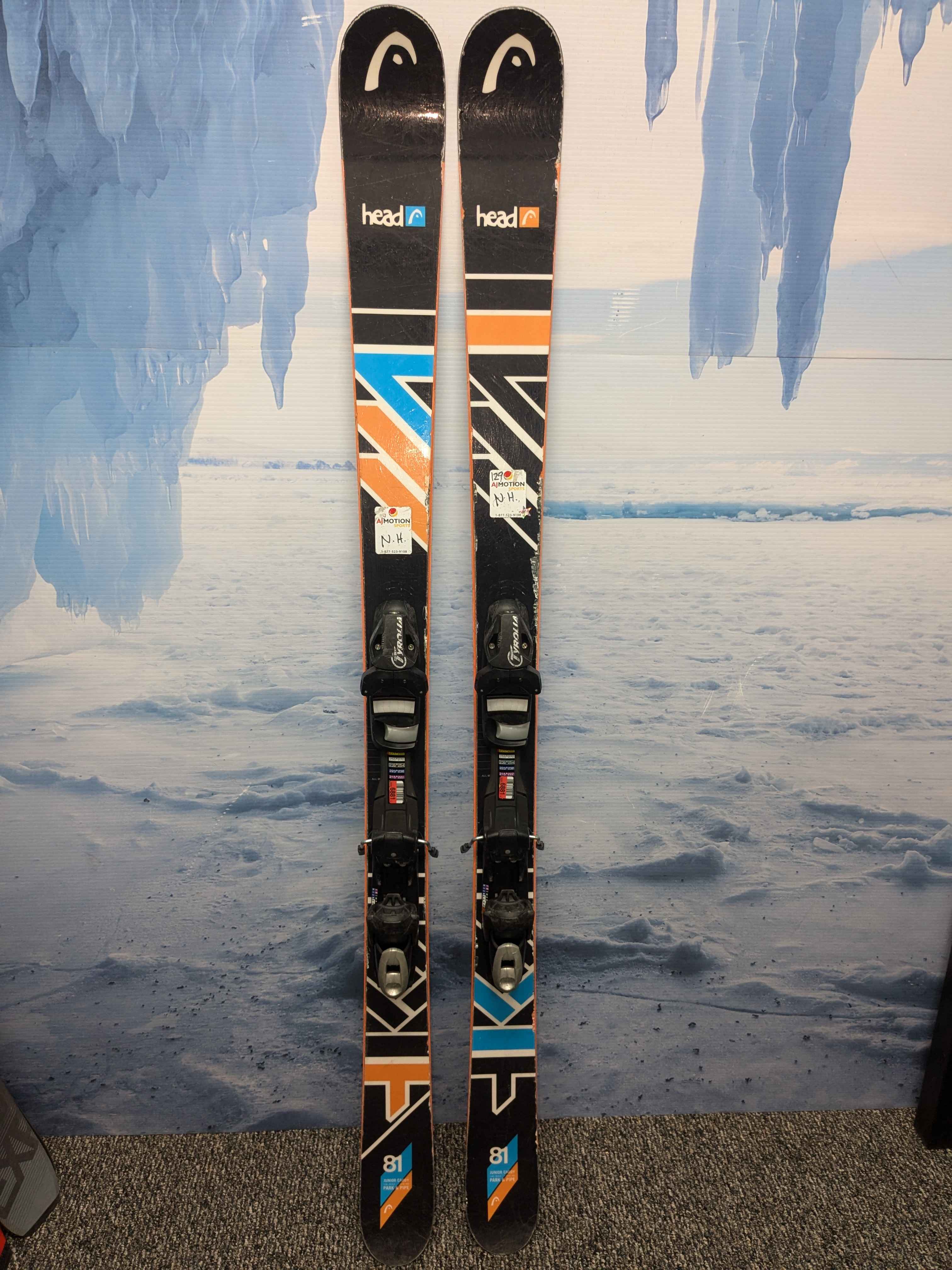 Used Head Junior Caddy 161cm Jr Kids Skis w/ Tyrolia SP 7.5 Demo Binding