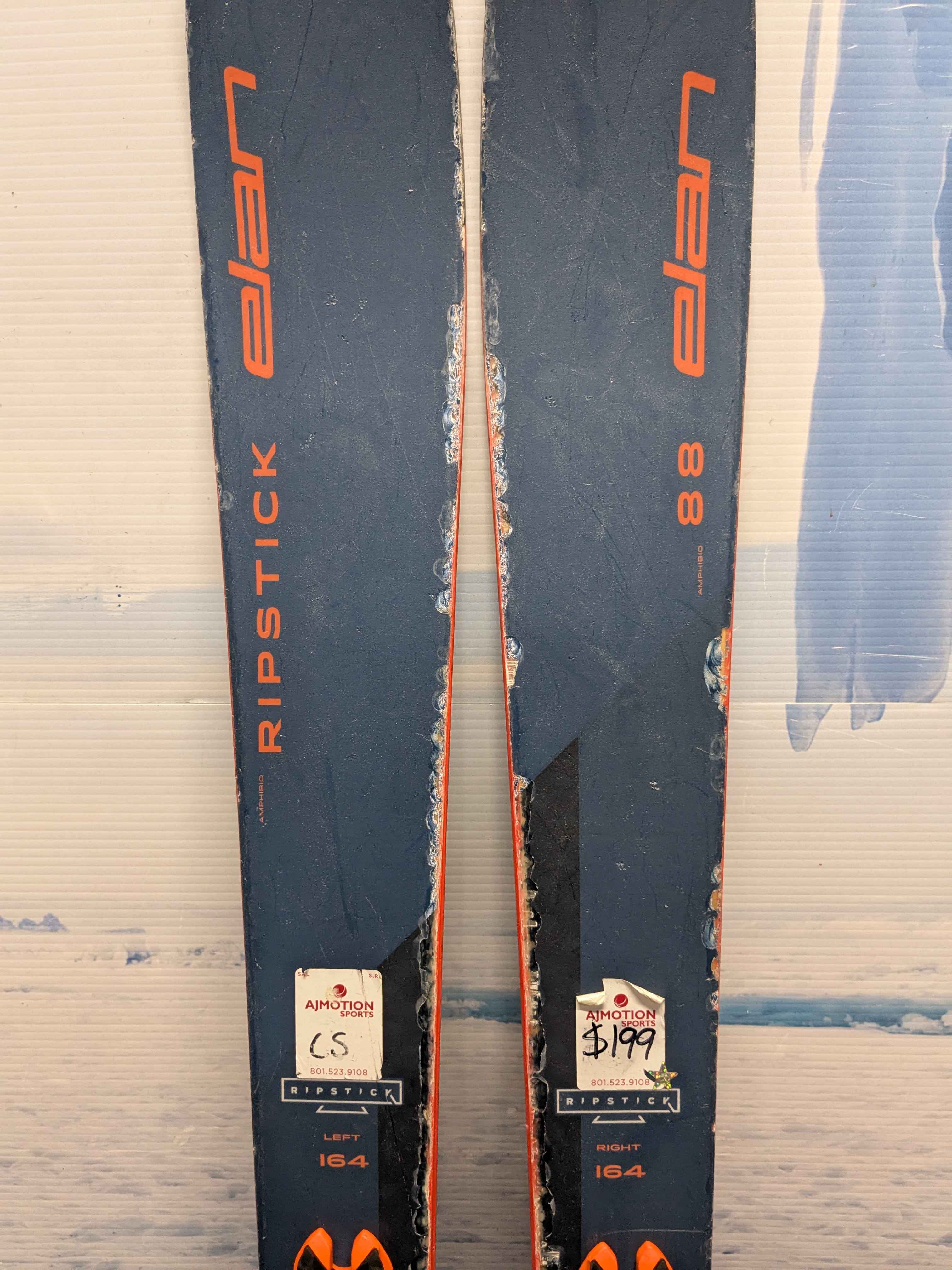 Used Elan Ripstick 88 Ski 164cm w/ Elan ELX Grip Walk 11 Rental Binding