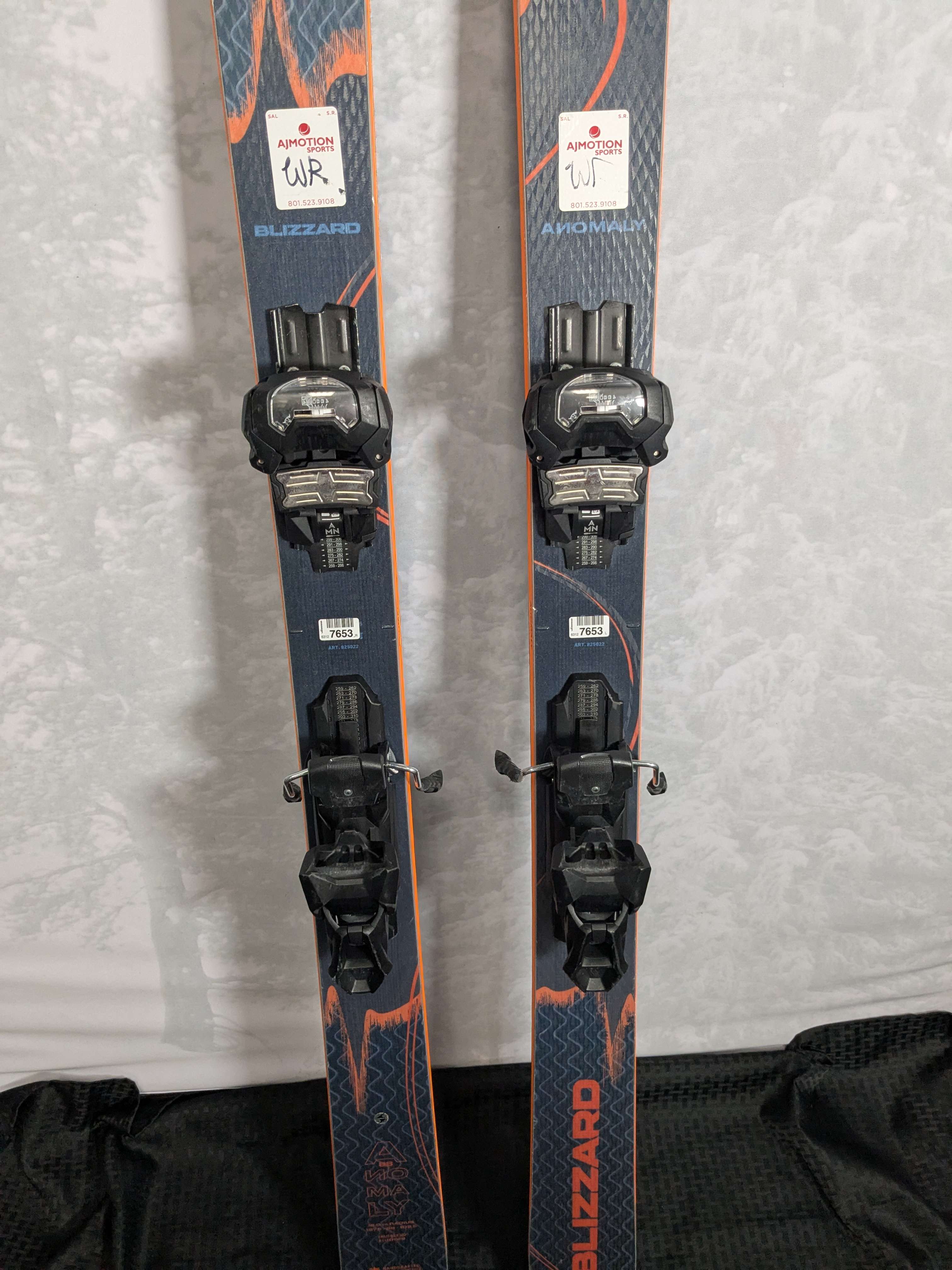 Used 2025 Blizzard Anomoly 88 TI Skis- 182cm w/ Tyrollia Attack MN 14 Binding