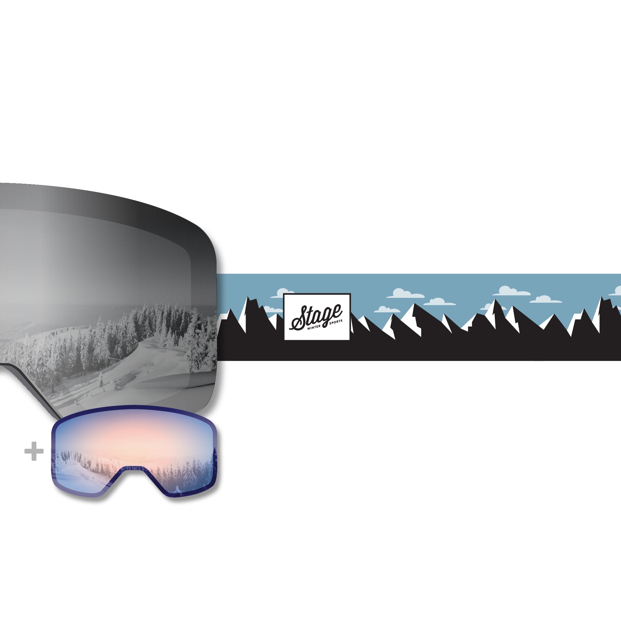 STAGE Propnetic - Magnetic Ski Goggle + Bonus Lens