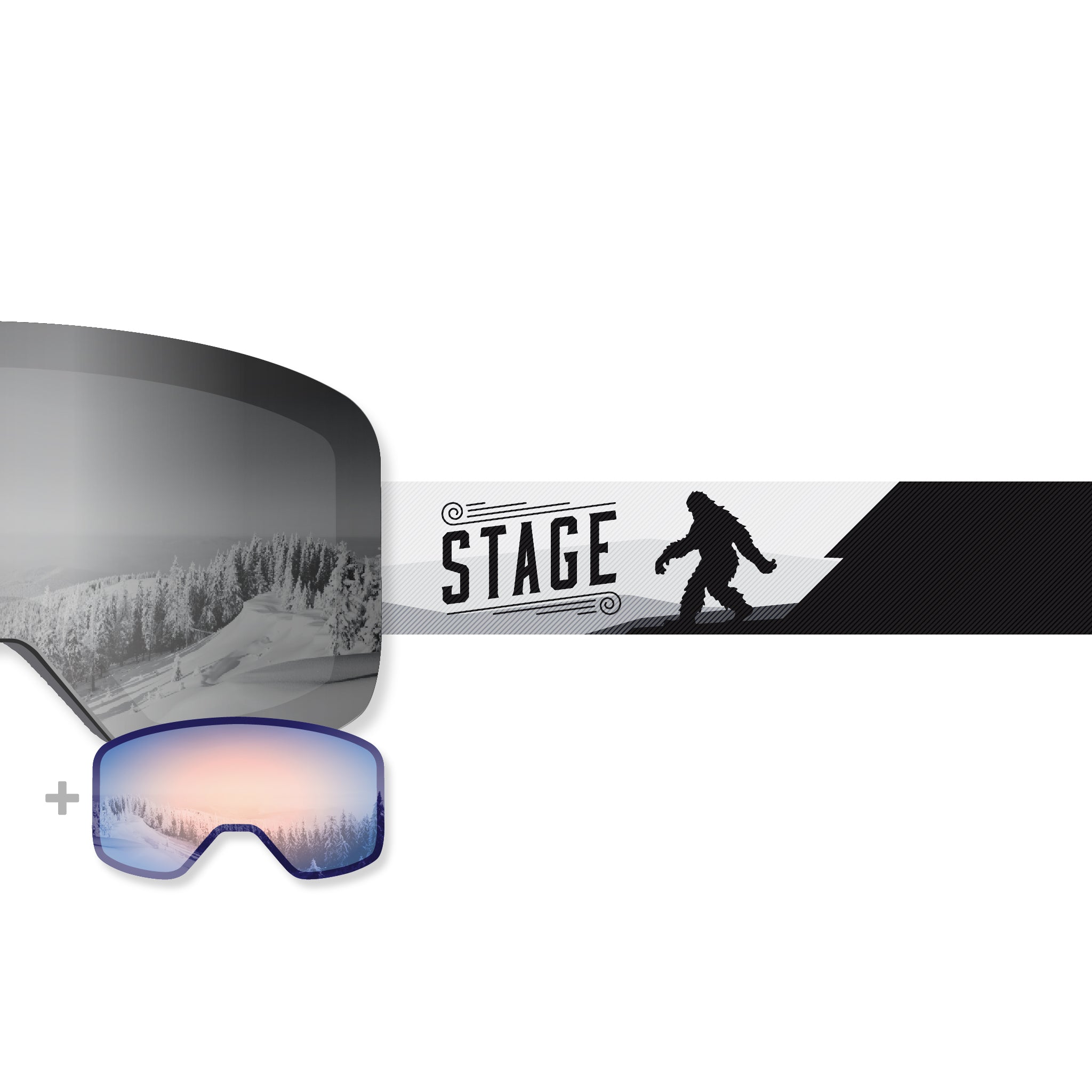 STAGE Propnetic - Magnetic Ski Goggle + Bonus Lens