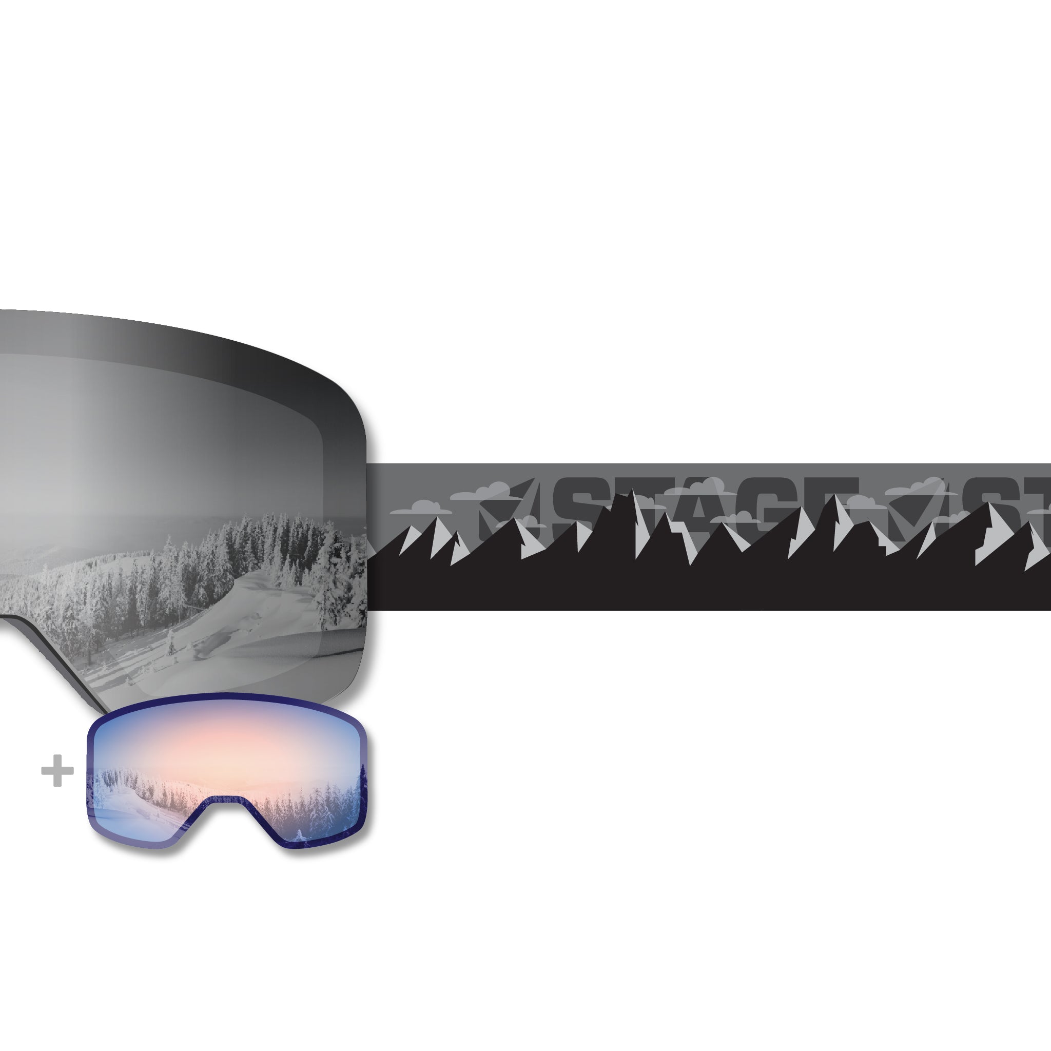 STAGE Propnetic - Magnetic Ski Goggle + Bonus Lens