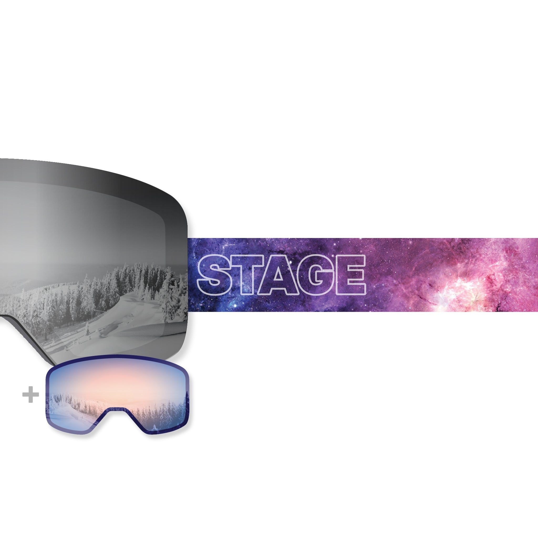 STAGE Propnetic - Magnetic Ski Goggle + Bonus Lens