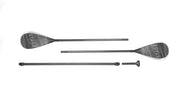 100% Carbon Fiber Composite Shaft reduces weight and adds stiffness 100% Carbon Fiber Blades. Double Paddle Adjusts between 112" to 156" to fit paddlers 5'2 to 6'3 Double Paddle Weighs 2 lbs., 6 oz. Singe Paddle Adjusts from 75 inches to over 90 inches in length! Single Paddle Weighs 1 lb., 11,5 oz.