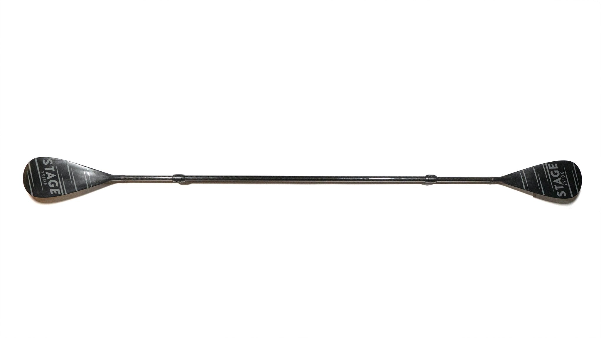60% Carbon Fiber Composite Shaft reduces weight and adds stiffness Durable PP+Fiber Blades (a blend of polypropylene and fiberglass) Double Paddle Adjusts between 112" to 156" to fit paddlers 5'2 to 6'3 Double Paddle Weighs 3 lbs., 3 oz. Singe Paddle Adjusts from 75 inches to over 90 inches in length! Single Paddle Weighs 2 lbs, 2 oz.