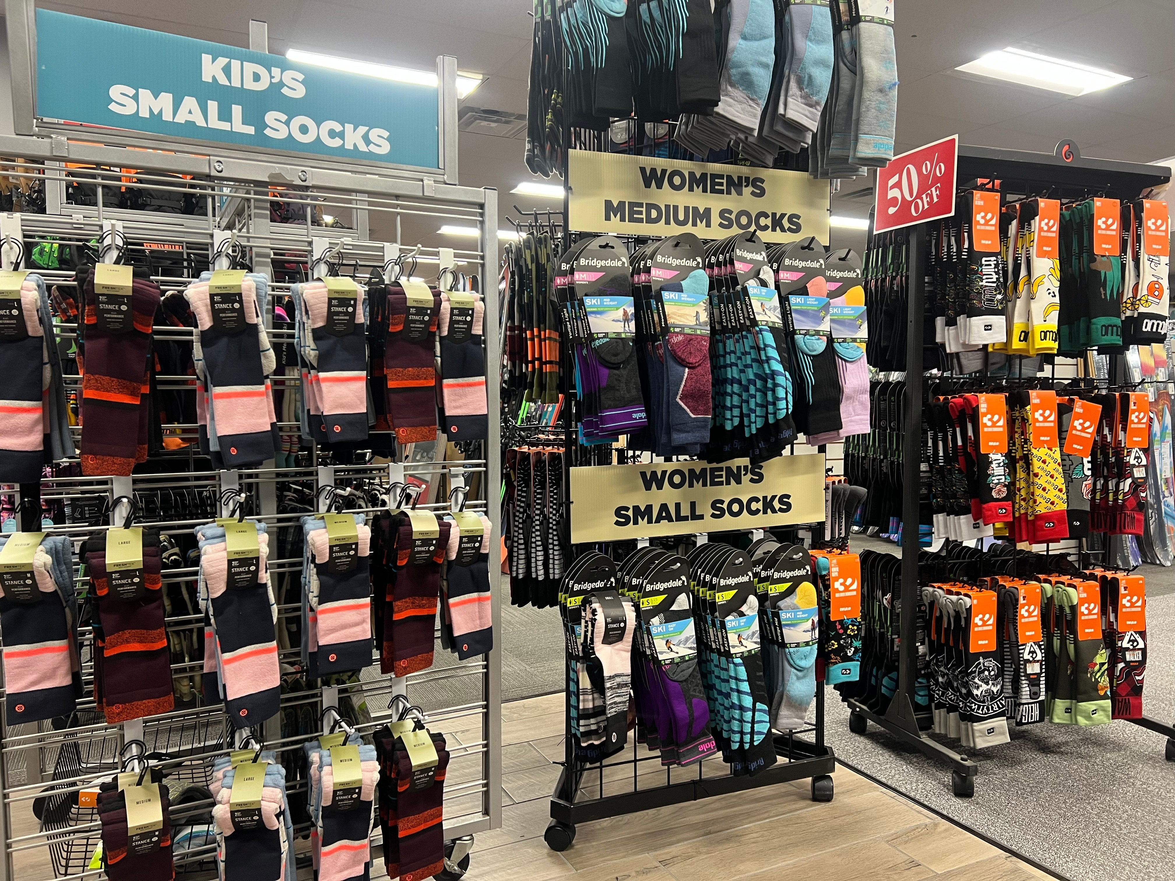 Ski Socks — More Styles & Sizes In-Store