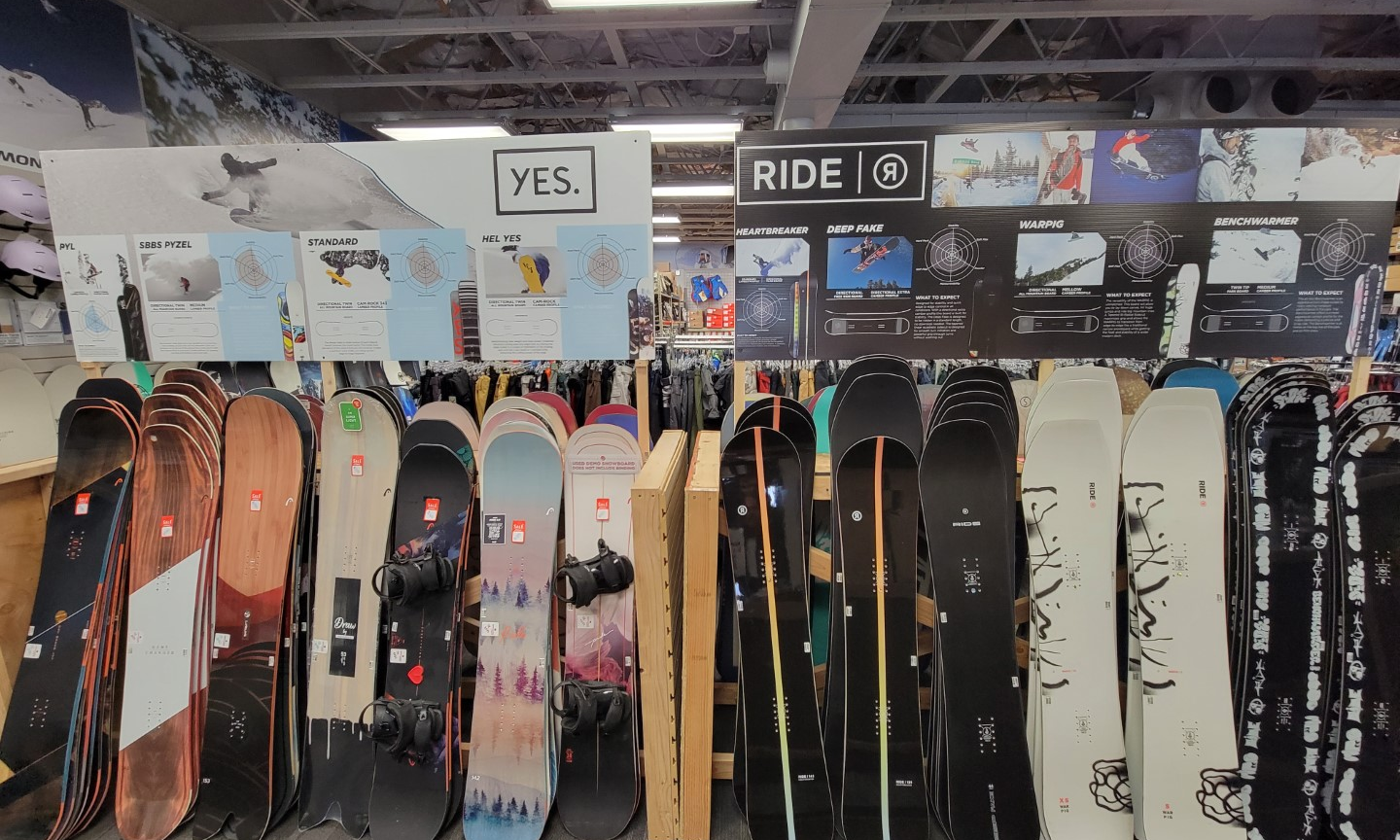 used snowboards