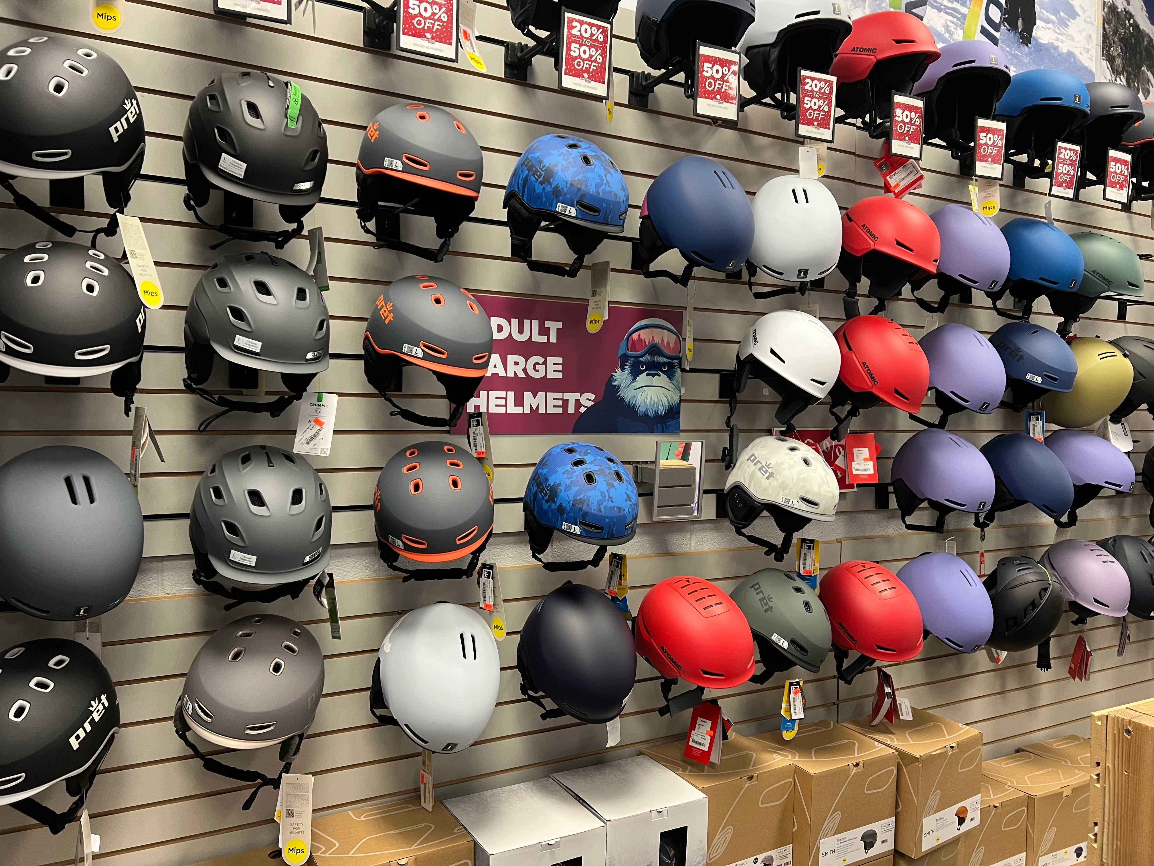 Helmets — More Sizes & Styles In-Store