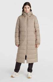 O'Neill O'Riginals Long Puffer Jacket - Brown