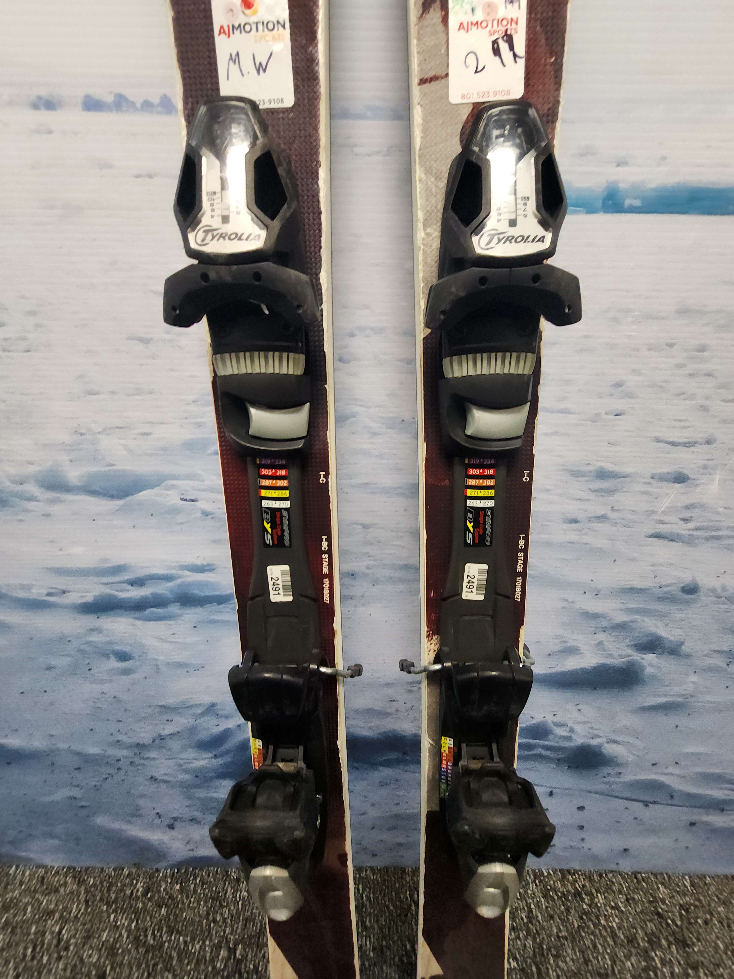 Used Never Summer Stage Tobago 90 171cm w/ Adjustable Bindings