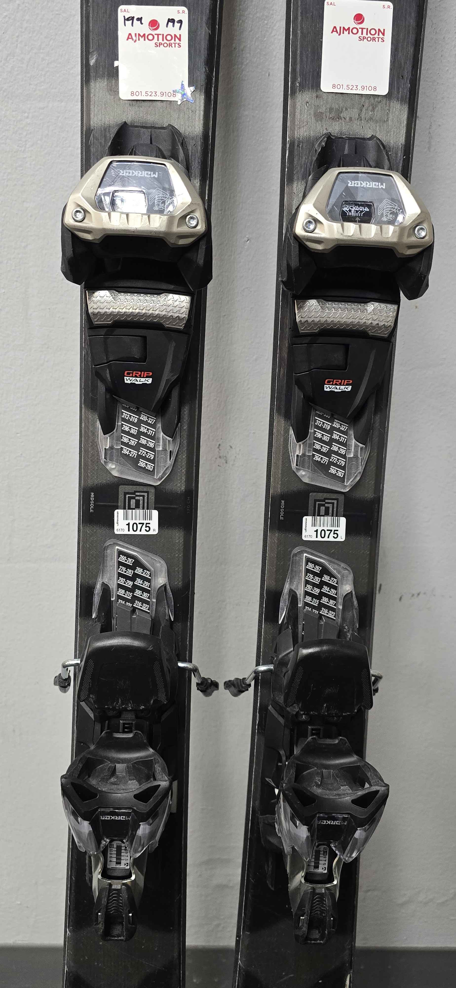 Used K2 Mindbender 170cm Skis w/ Marker Griffon 13 Demo Binding