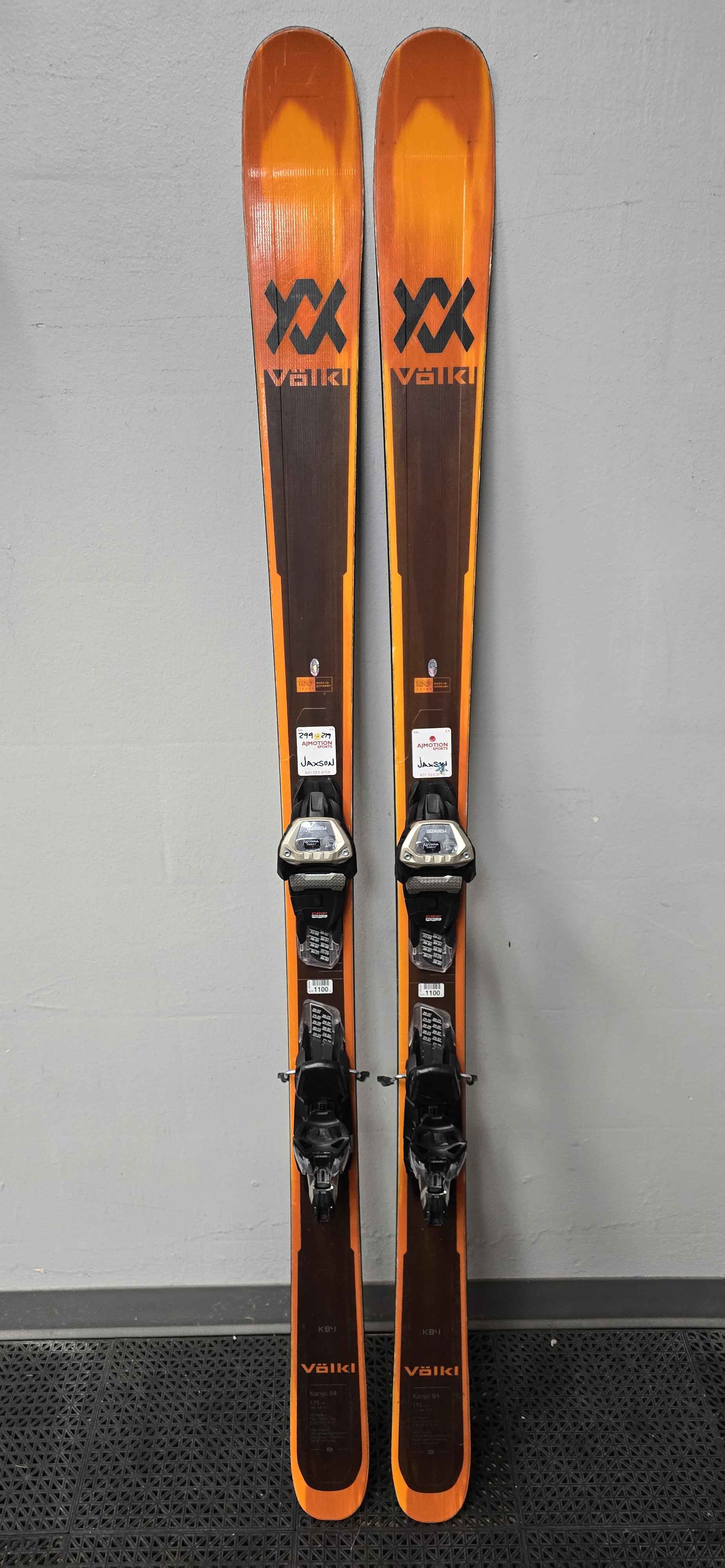 Used Volkl Kanja 84 175cm Skis w/ Marker Griffon 13 Demo Bindings