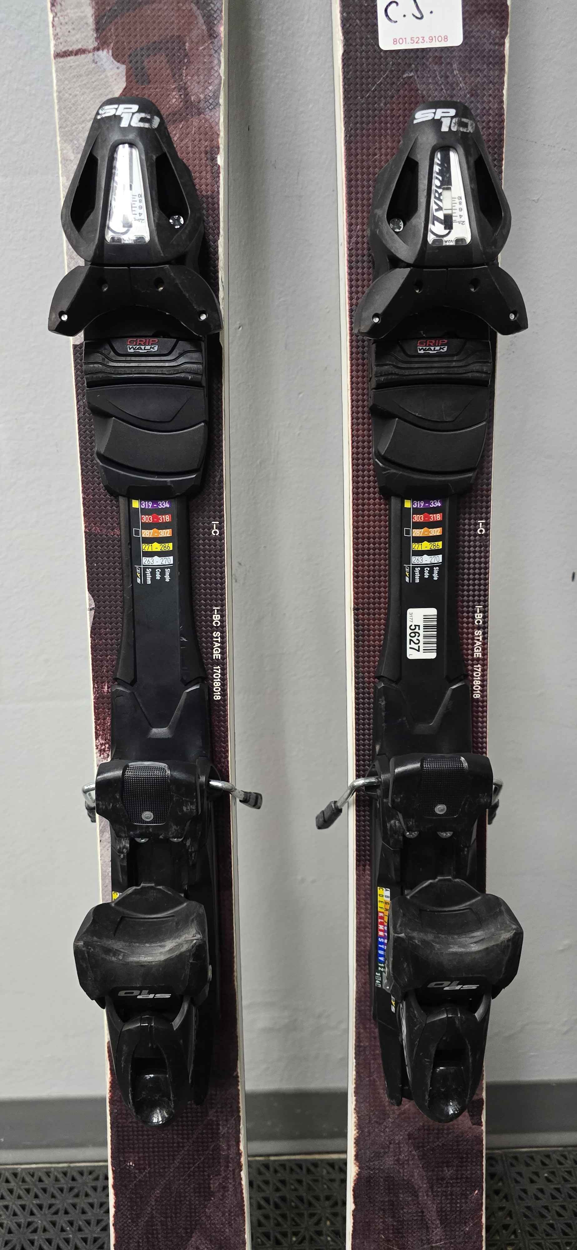 Used Stage Tobago 171cm Skis w/ Tyrolia SP10 Demo Binding