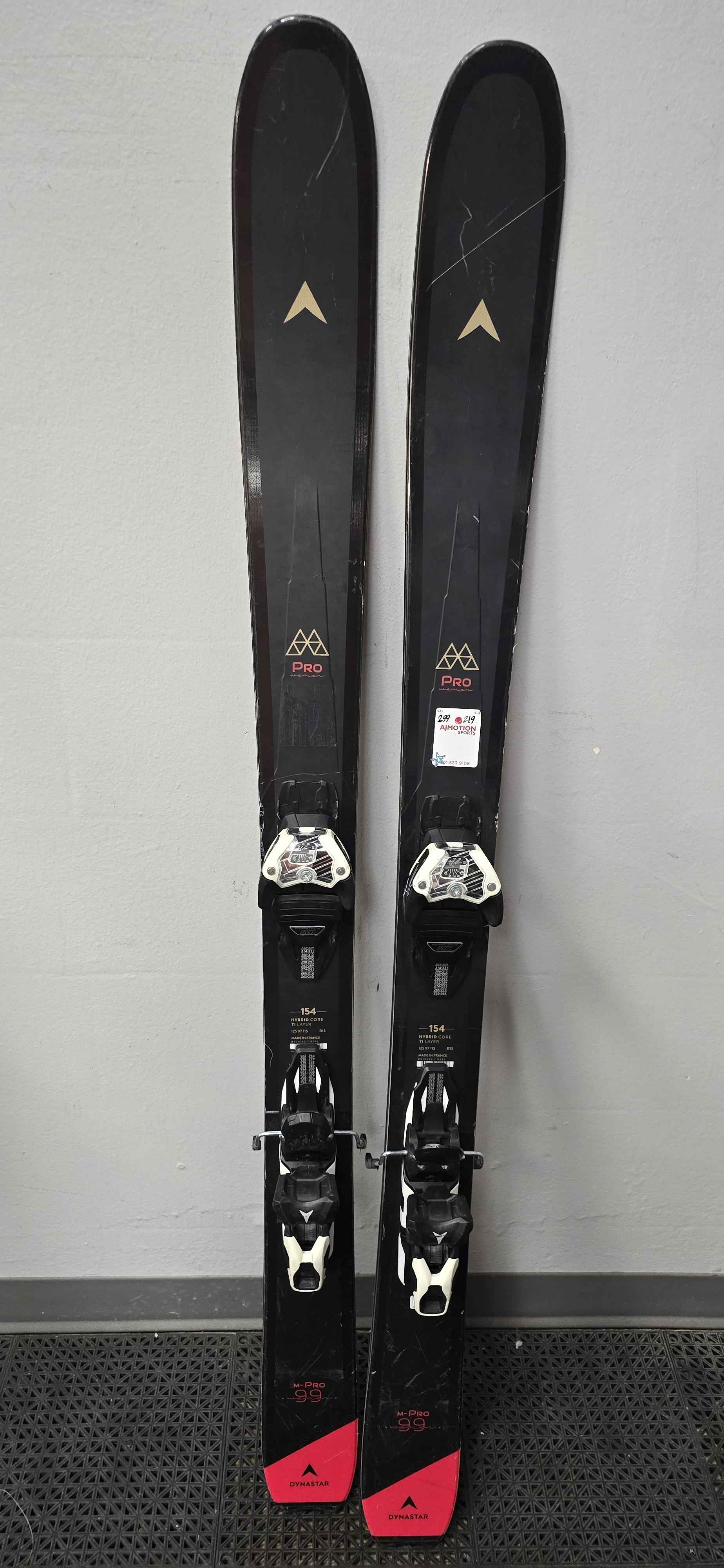 Used Dynastar M-Pro 99 154cm Skis w/ Atomic Warden Bindings