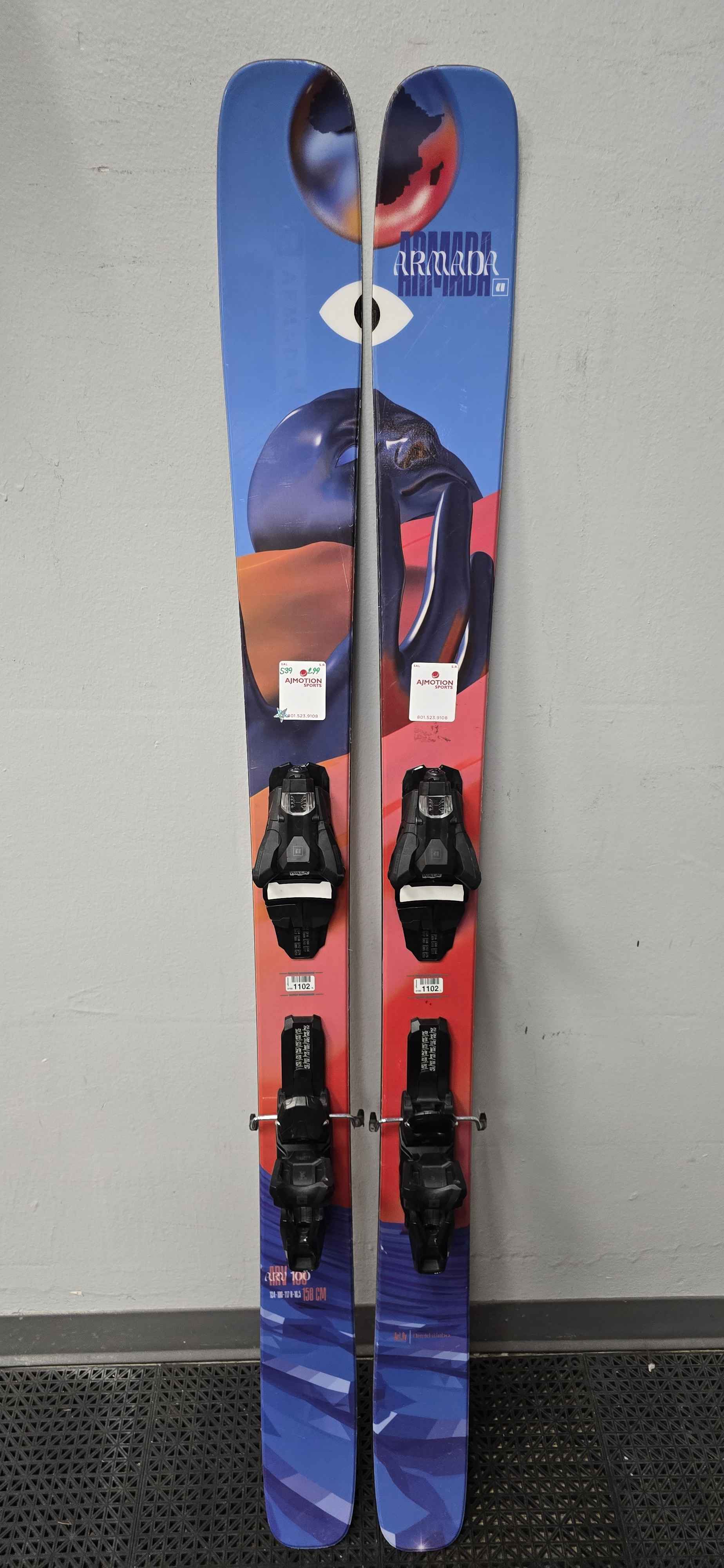 Used Armada ARV 100 158cm w/ Armada Strive 11 Demo Bindings