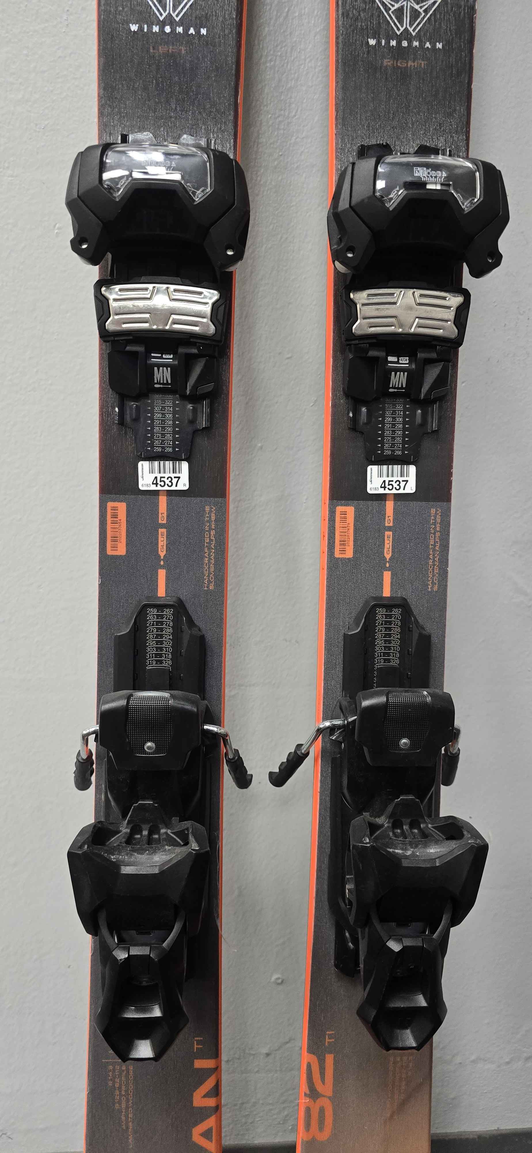 Used Elan Wingman 82 Ti 172cm W/ Elan Attack 14 Adjustable bindings