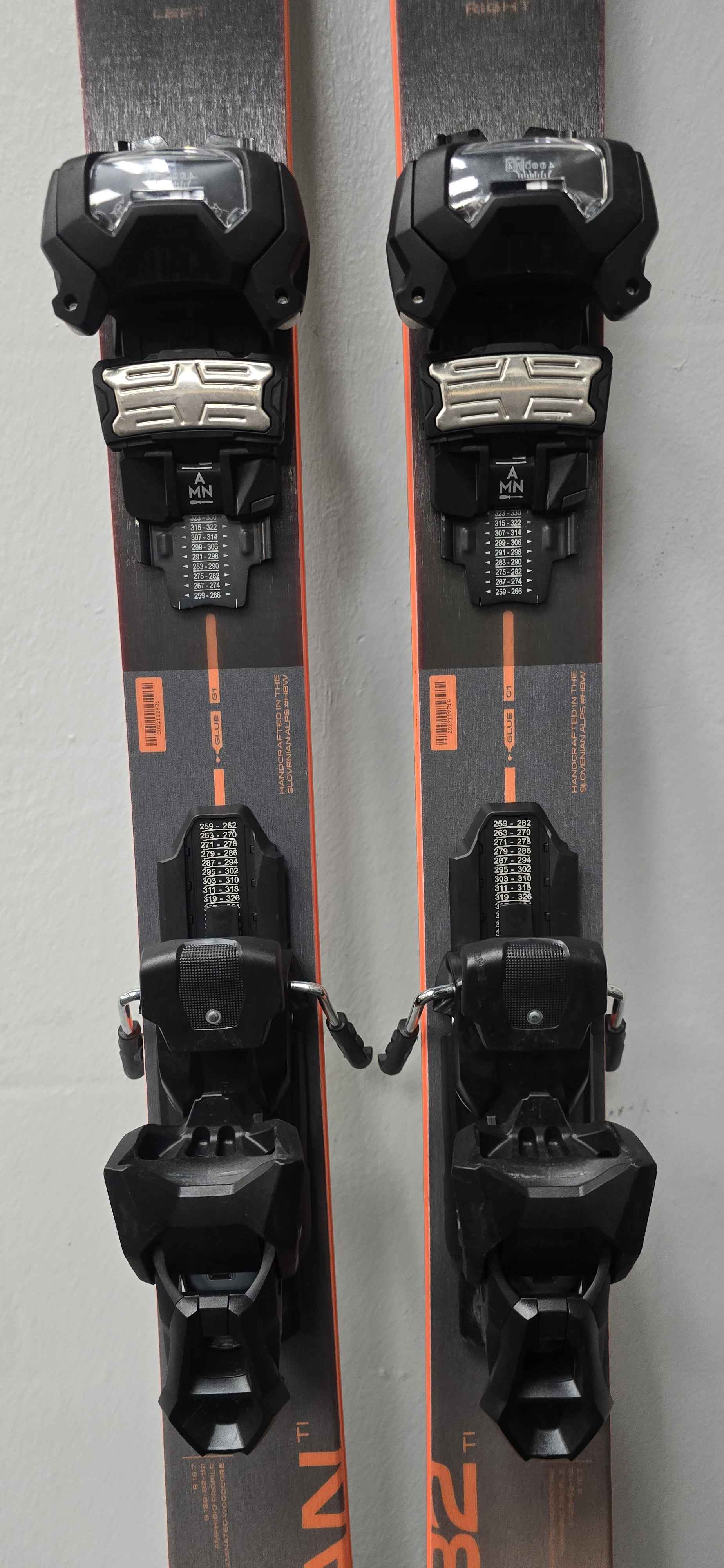 Used Elan Wingman 82 Ti 184cm W/ Elan Attack 14 Adjustable bindings