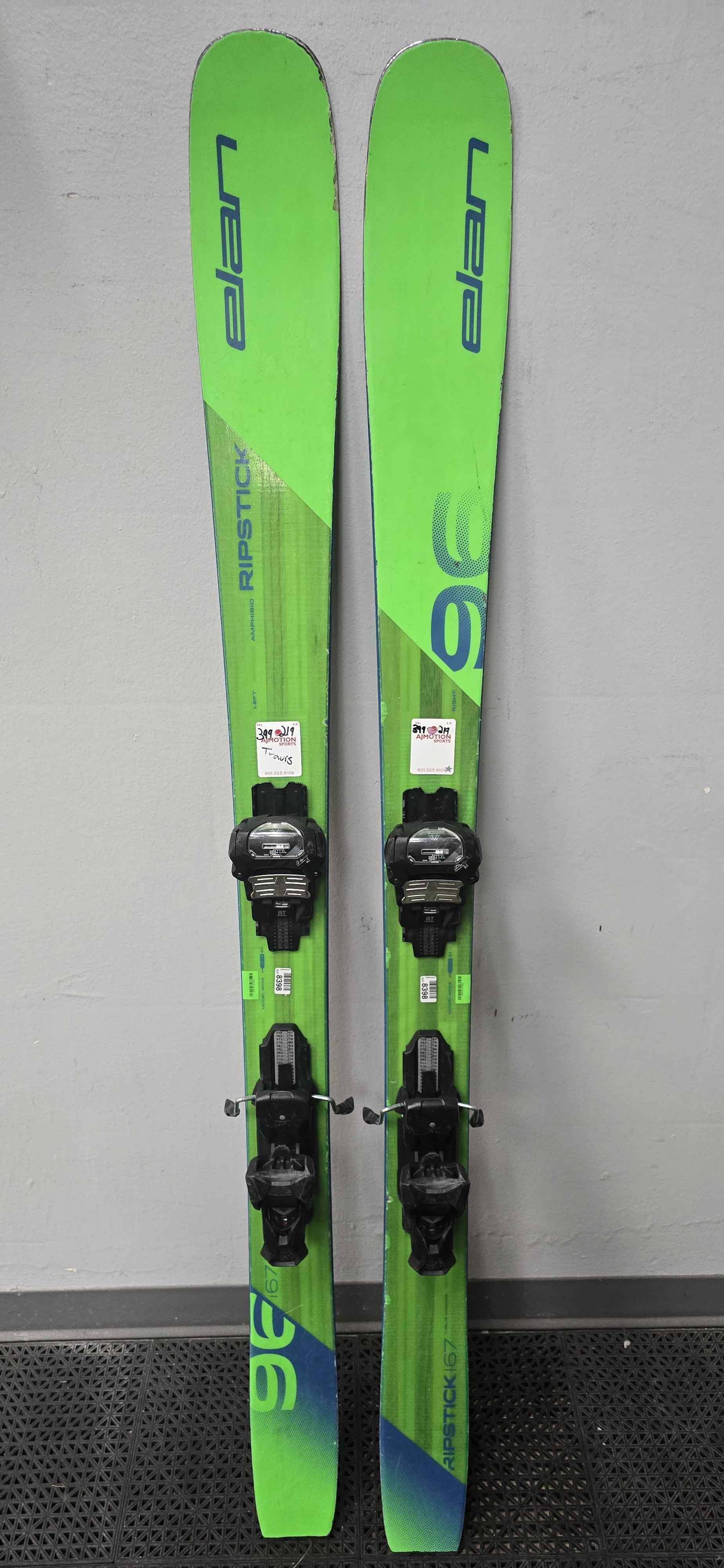 Used Elan Ripstick 96 167cm W/ Tyrolia Attack 13 Adjustable bindings