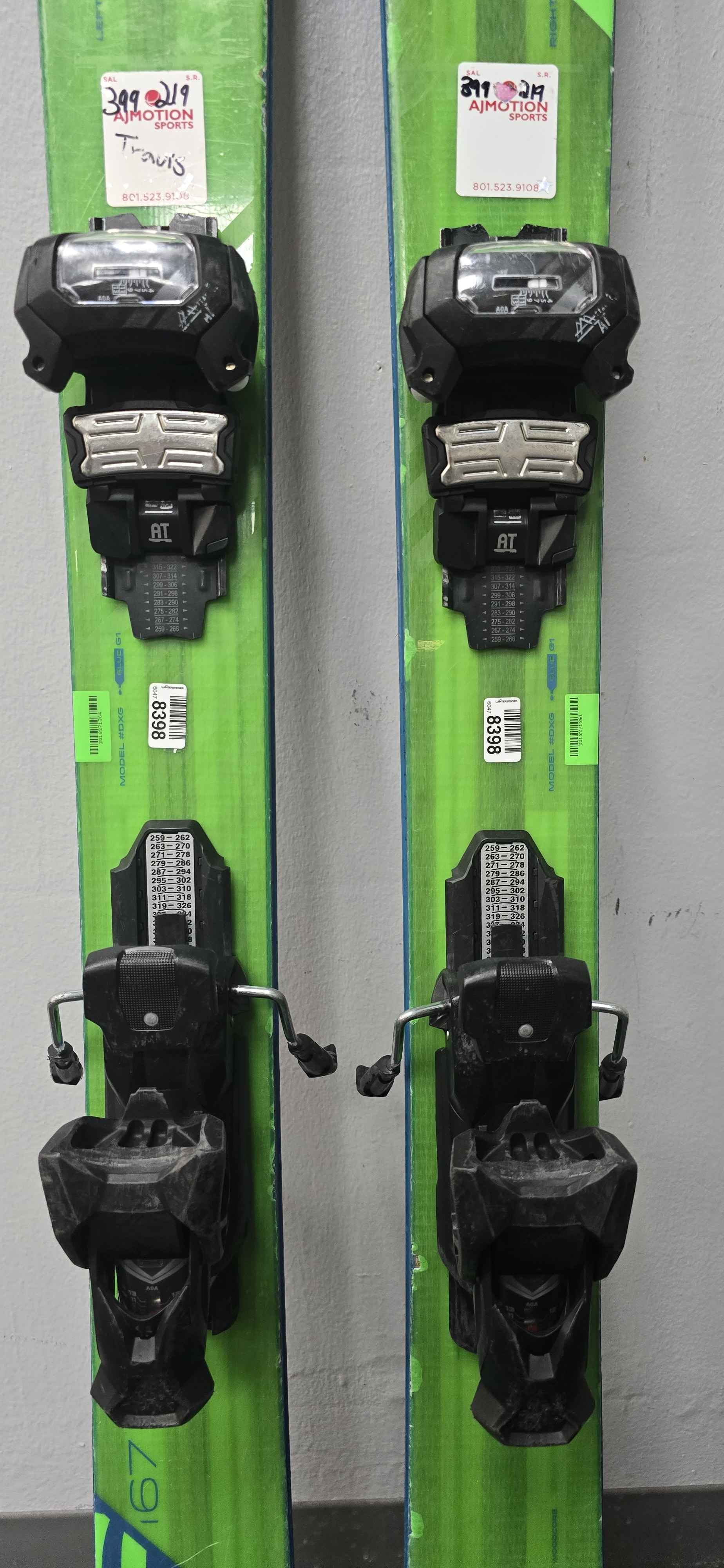 Used Elan Ripstick 96 167cm W/ Tyrolia Attack 13 Adjustable bindings