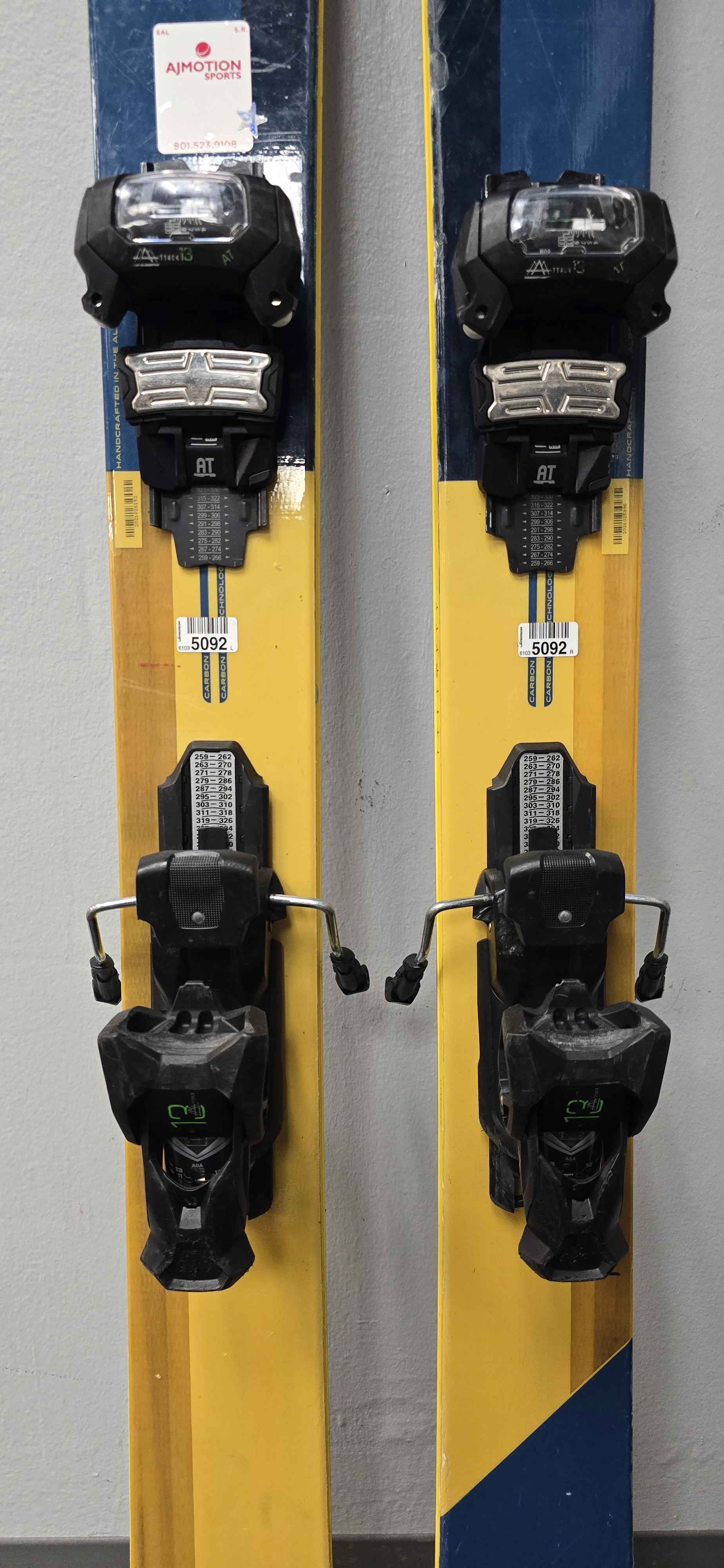 Used Elan Ripstick 106 188cm W/ Tyrolia Attack 13 Adjustable bindings