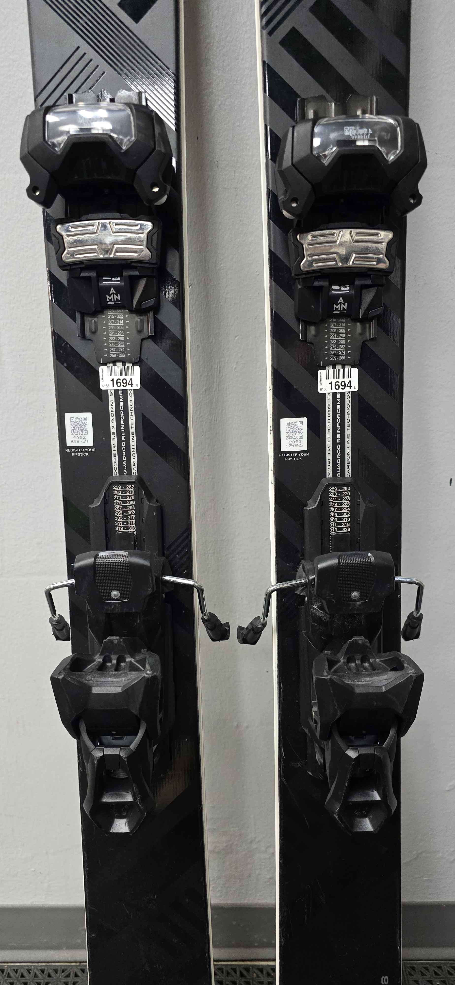 Used Elan Ripstick 106 188cm Skis w/ Attack 14 Demo Binding