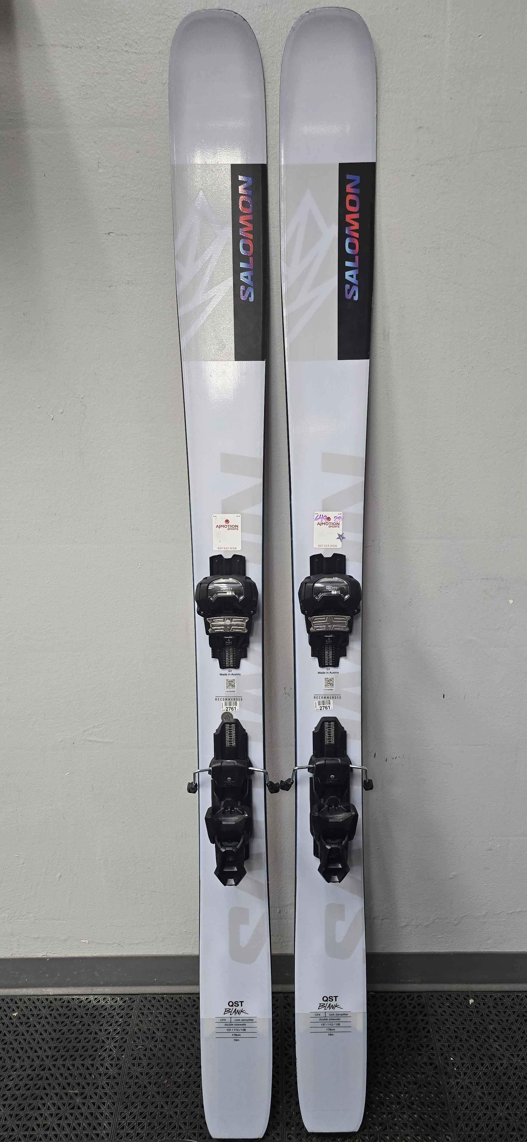 Used Salomon QST BLANK 178cm w/ Tyrolia Attack 14 Adjustable Bindings