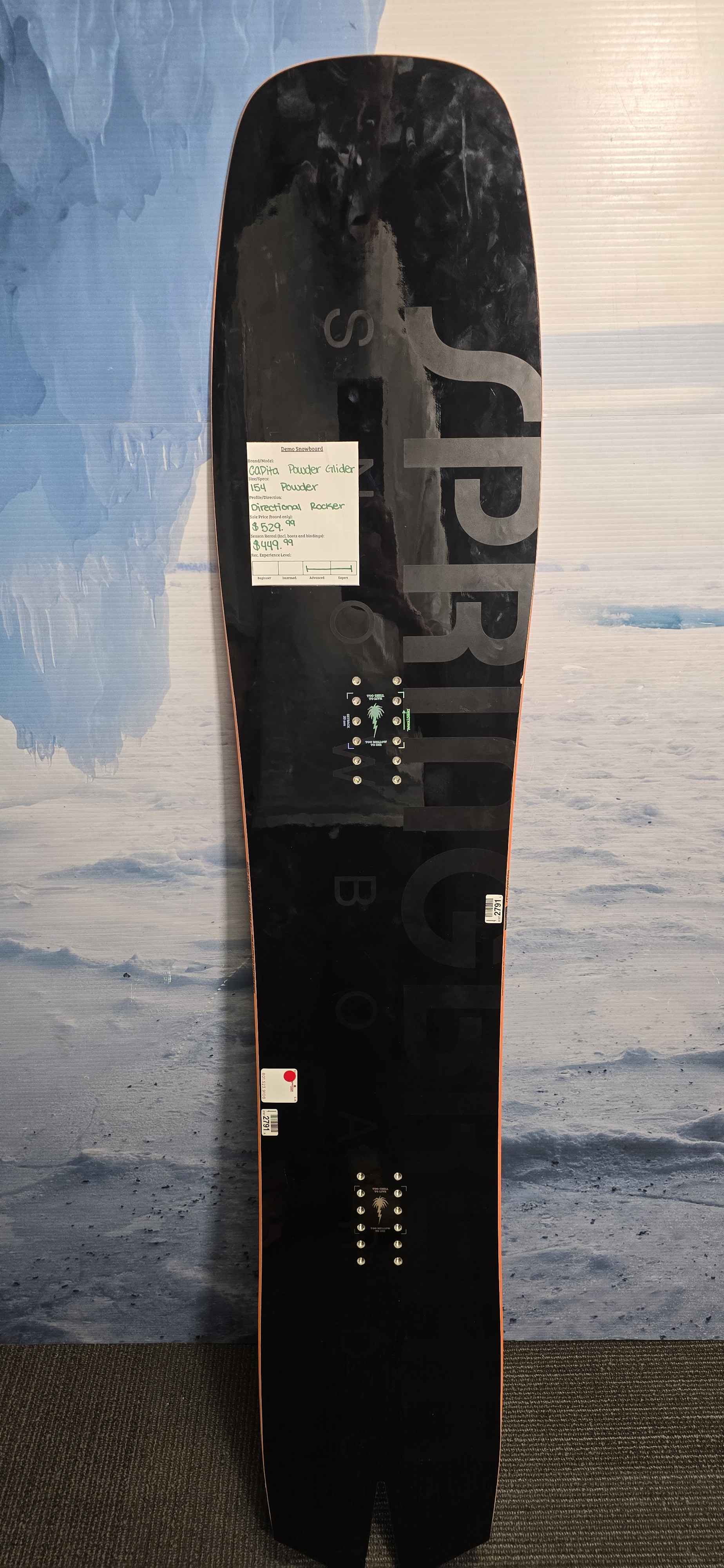 Used Capita Powder Glider 154cm Snowboard