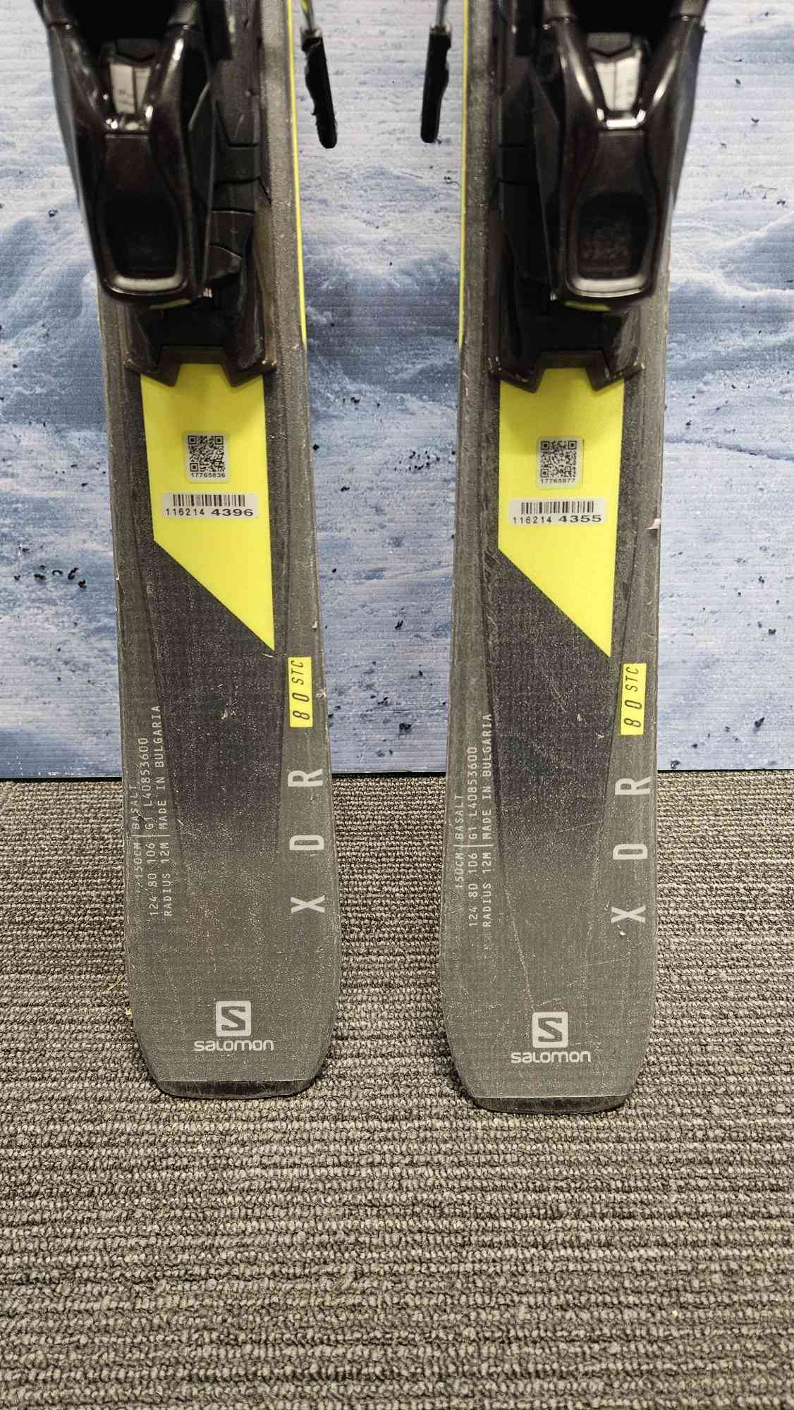 Used 2020 Salomon XDR 80 STC 150cm Skis w/ Z10 Bindings