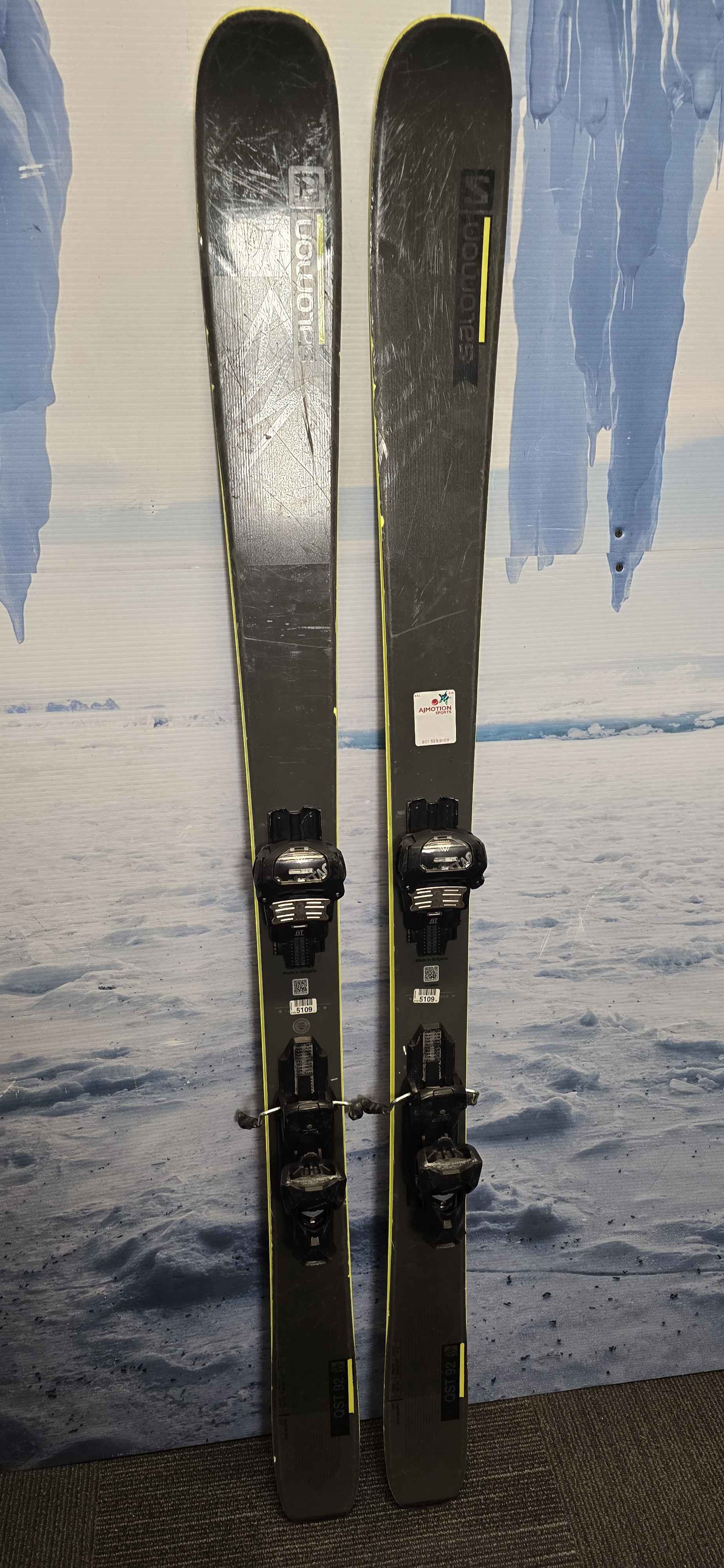 Used Salomon QST 92 169cm w/ Tyrolia Attack 13 Adjustable Bindings