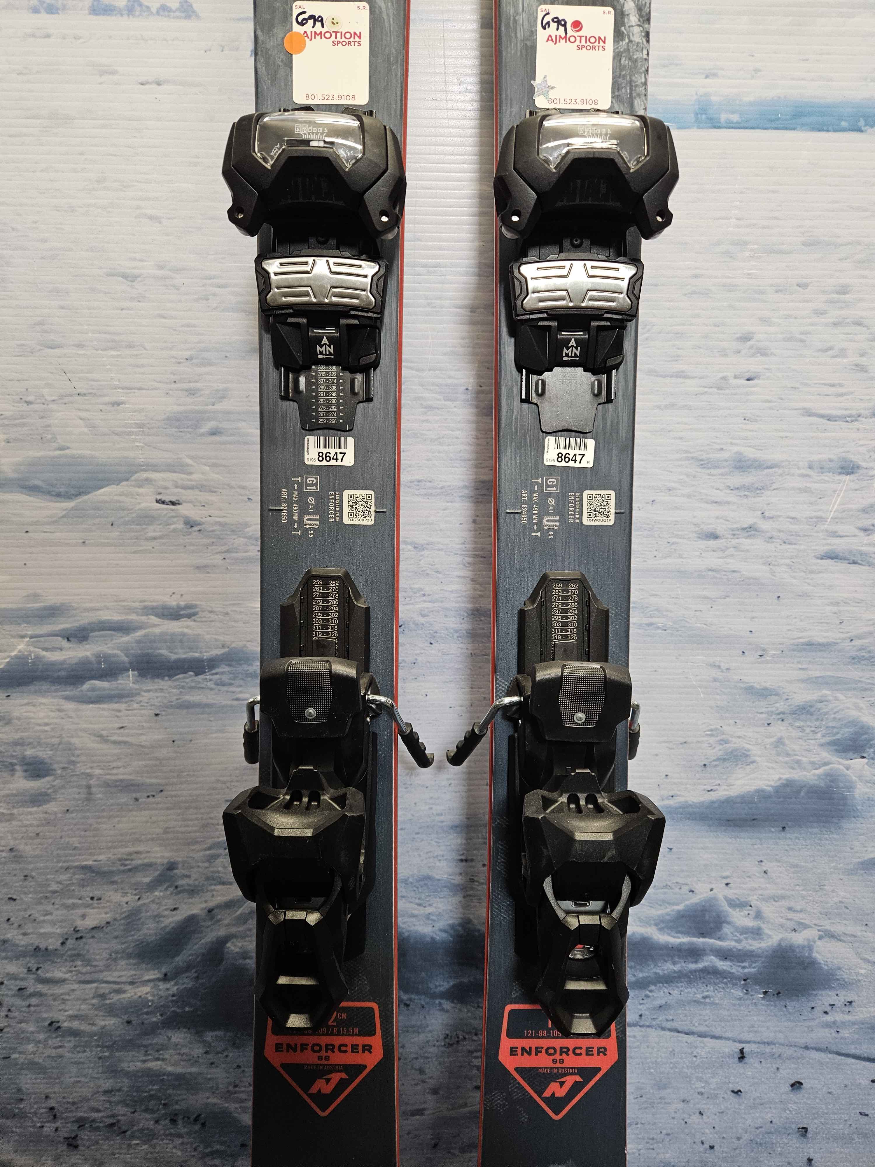 Used 2024 Nordica Enforcer 88 172cm Skis w/ Tyrollia Attack 14 Bindings