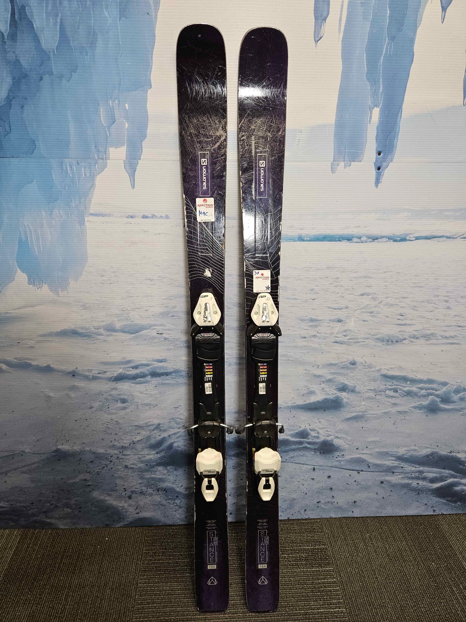 salomon 88 ski Used 2023 Salomon Stance 88 154cm Skis w/ Tyrollia SP10 Bindings
