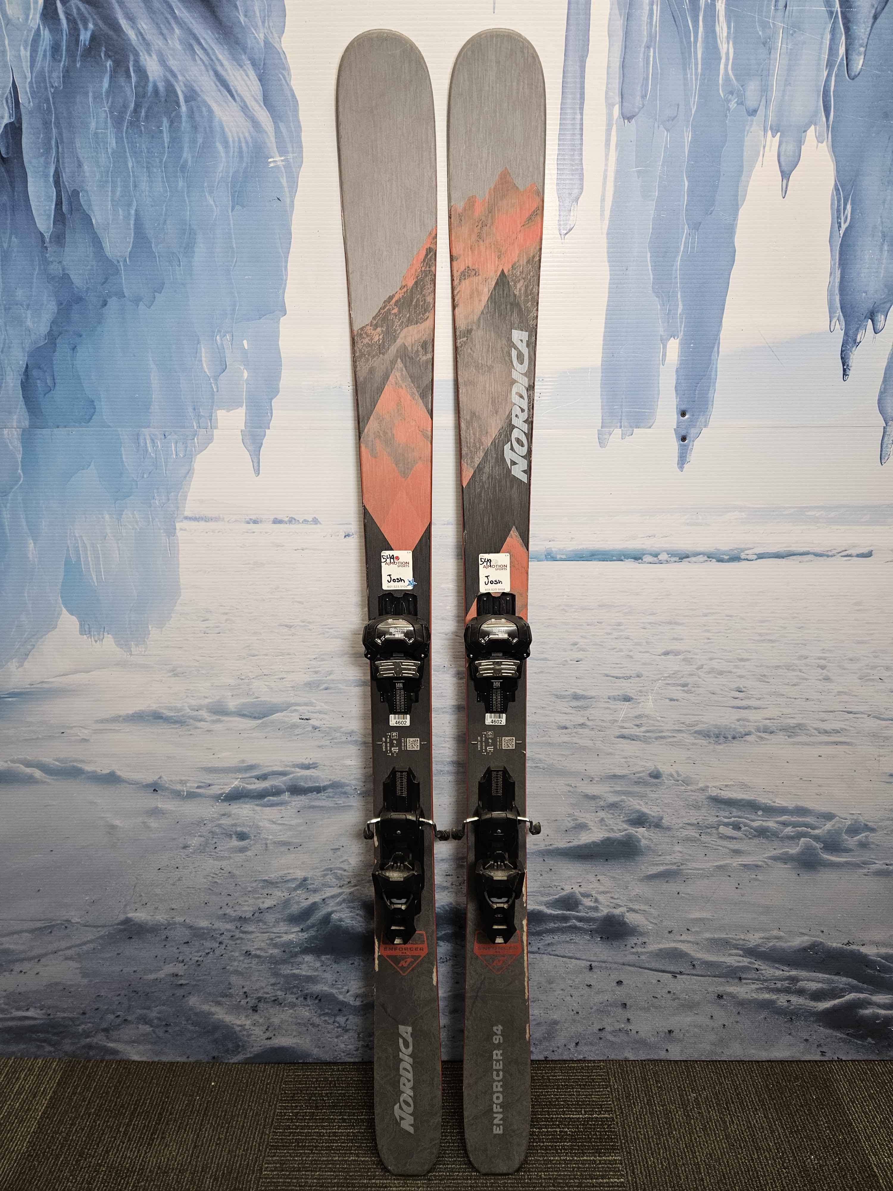 Used 2023 Nordica Enforcer 94 172cm Skis w/ Tyrollia Attack 14 Bindings